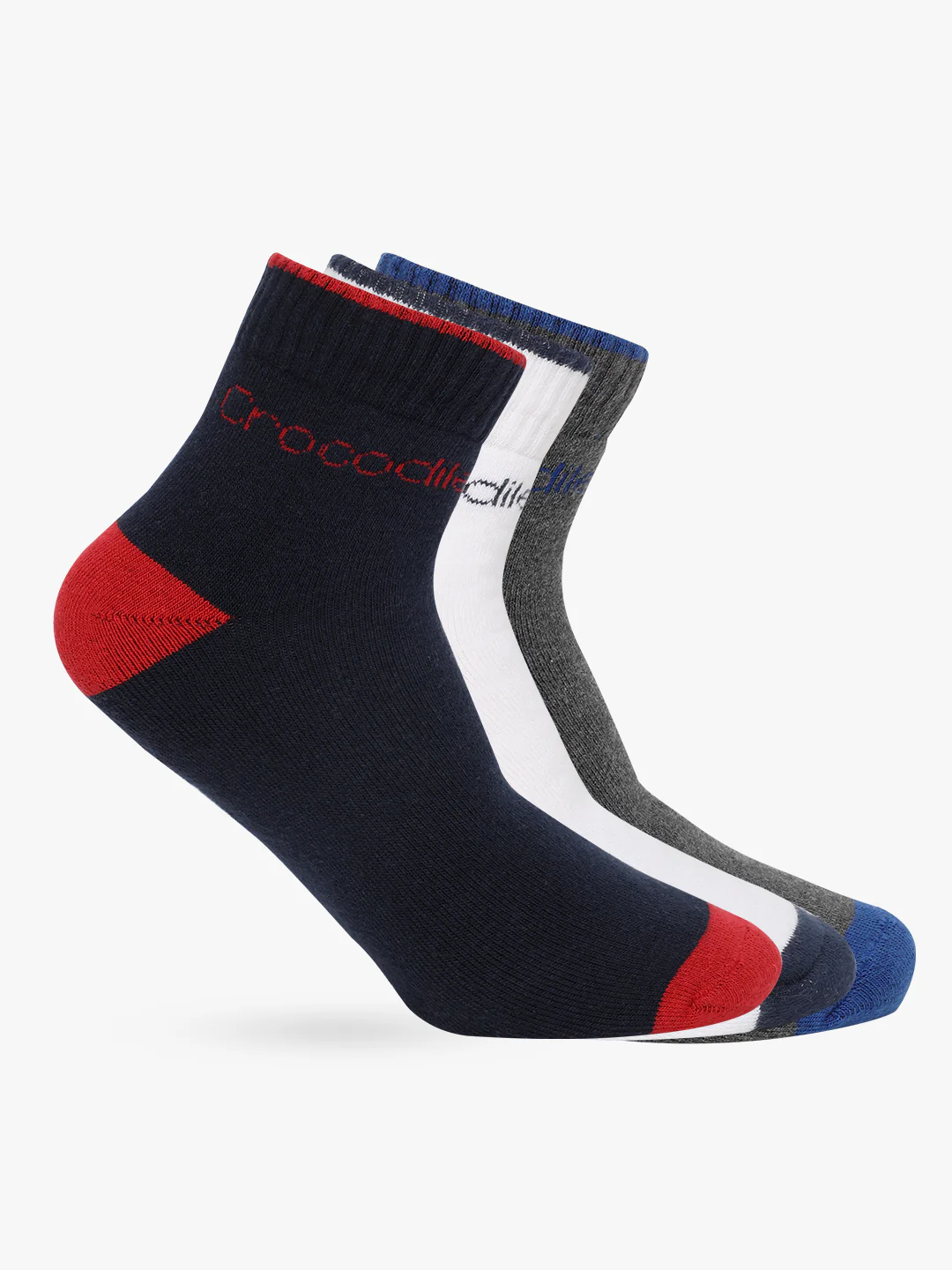 Solid Ankle Length Cotton Terry Stretch Socks