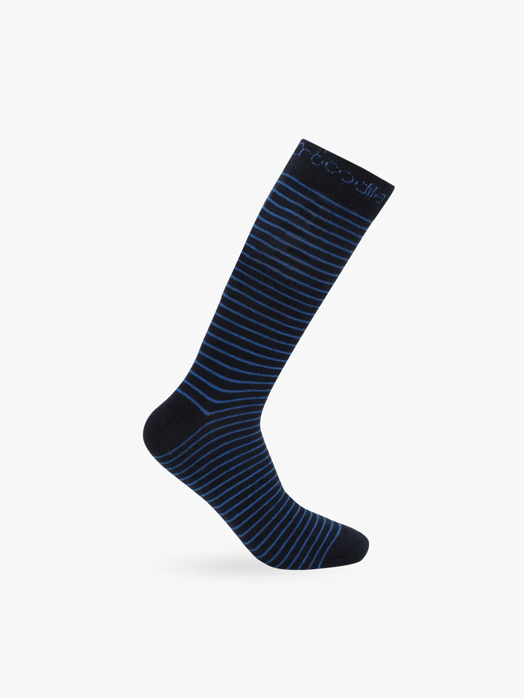Full Length Cotton Terry Stretch Striped Socks