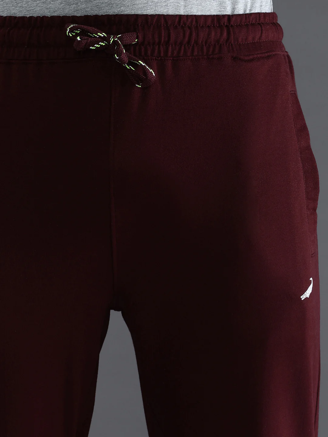 Wine Red Comfort Fit Solid Joggers