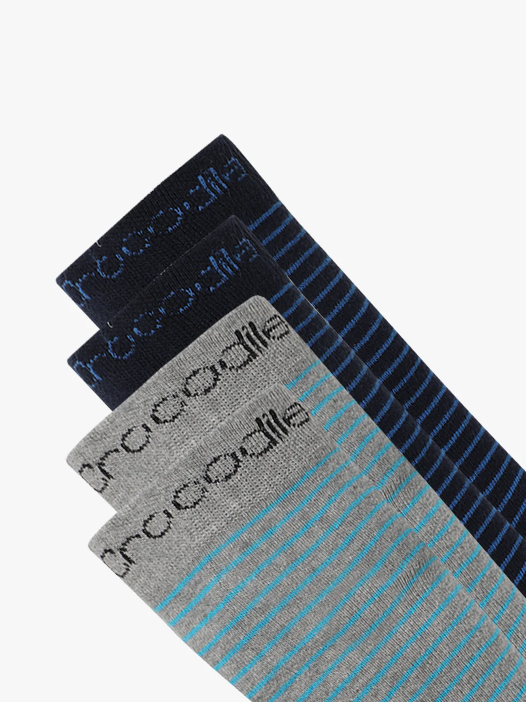 Full Length Cotton Terry Stretch Striped Socks