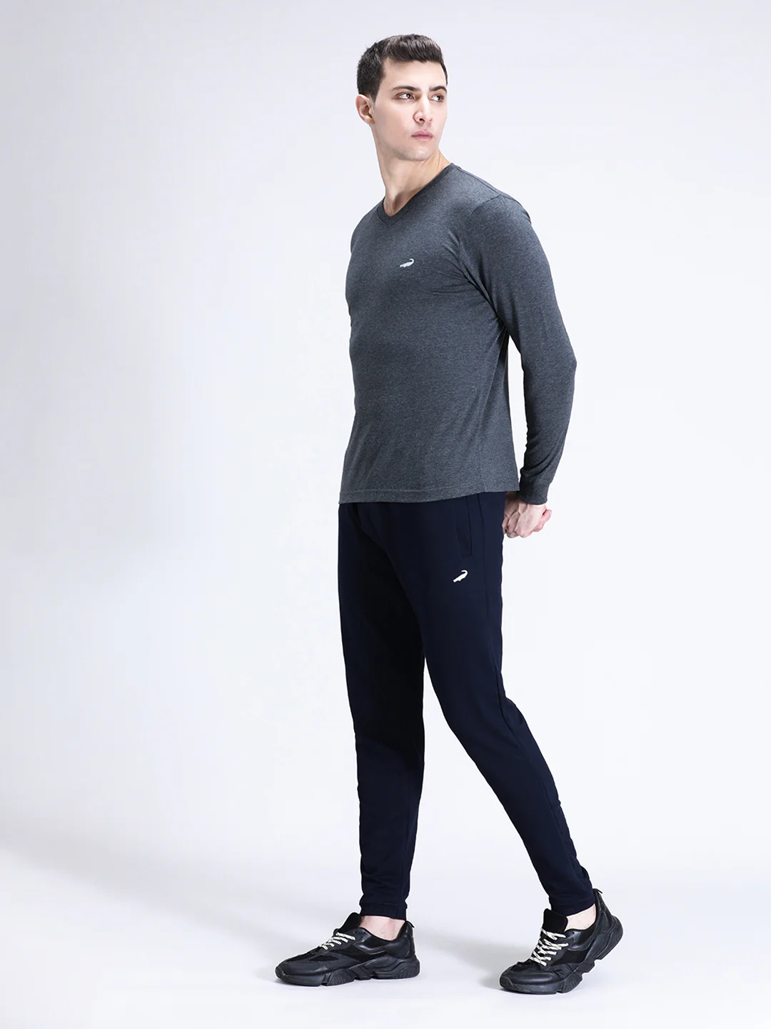 Solid Navy Comfort Fit Joggers