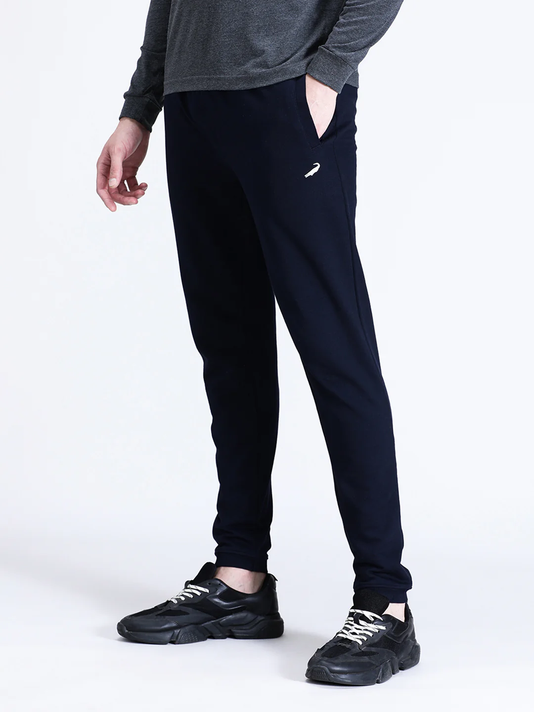 Solid Navy Comfort Fit Joggers