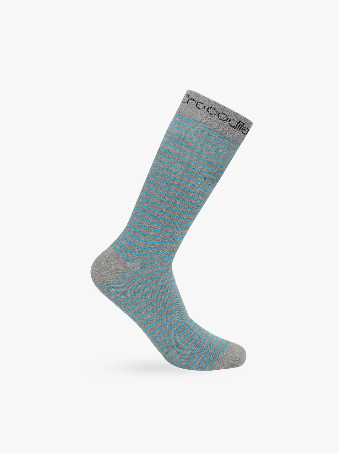Full Length Cotton Terry Stretch Striped Socks