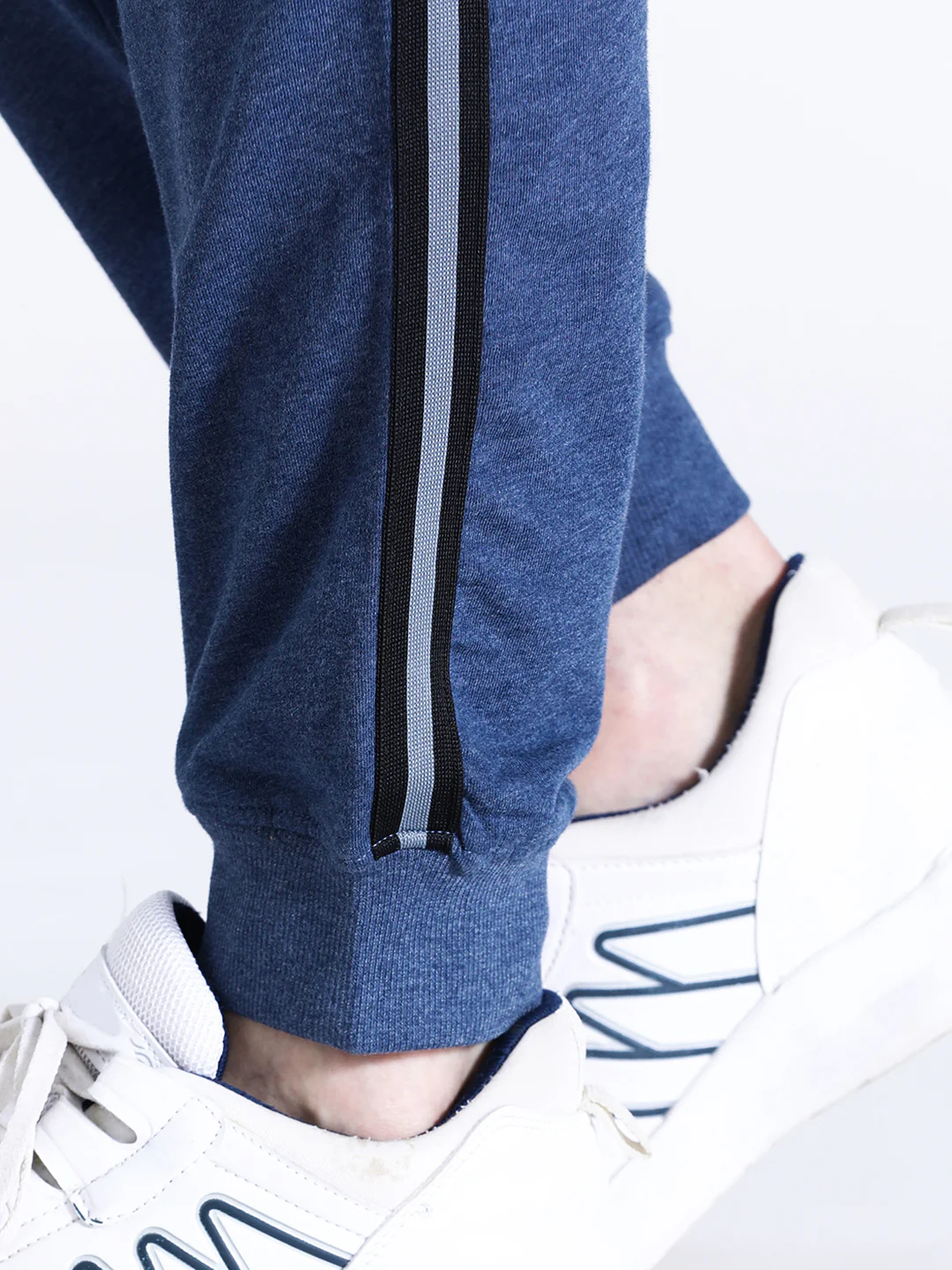 Solid Classic Fit Blue Joggers