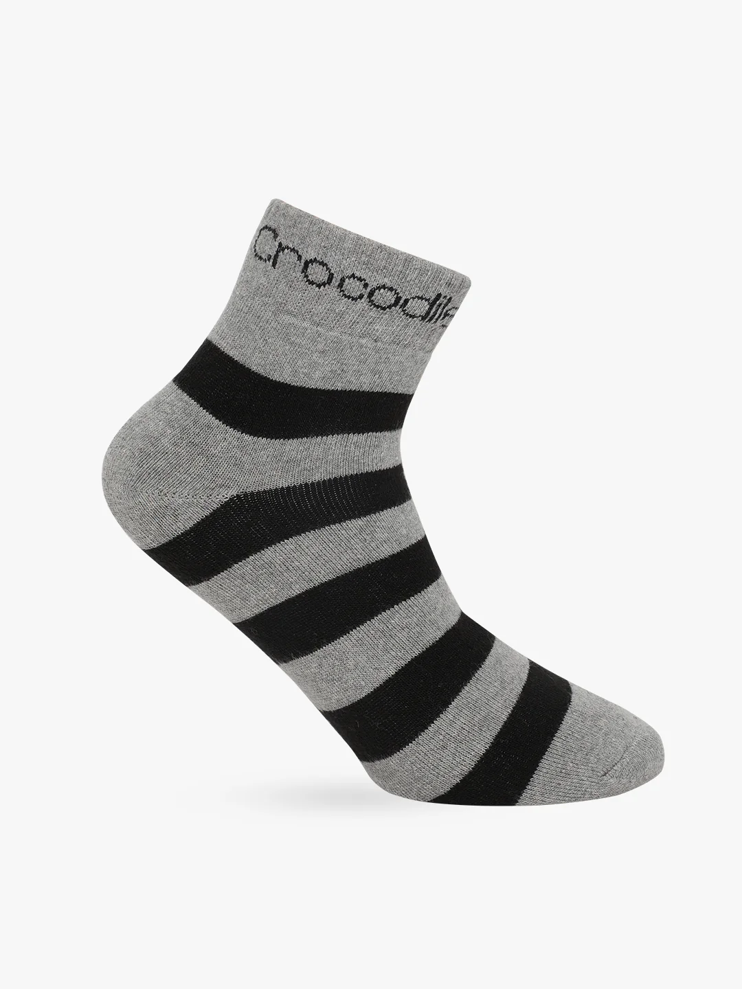 Striped Cotton Terry Stretch Ankle Length Socks
