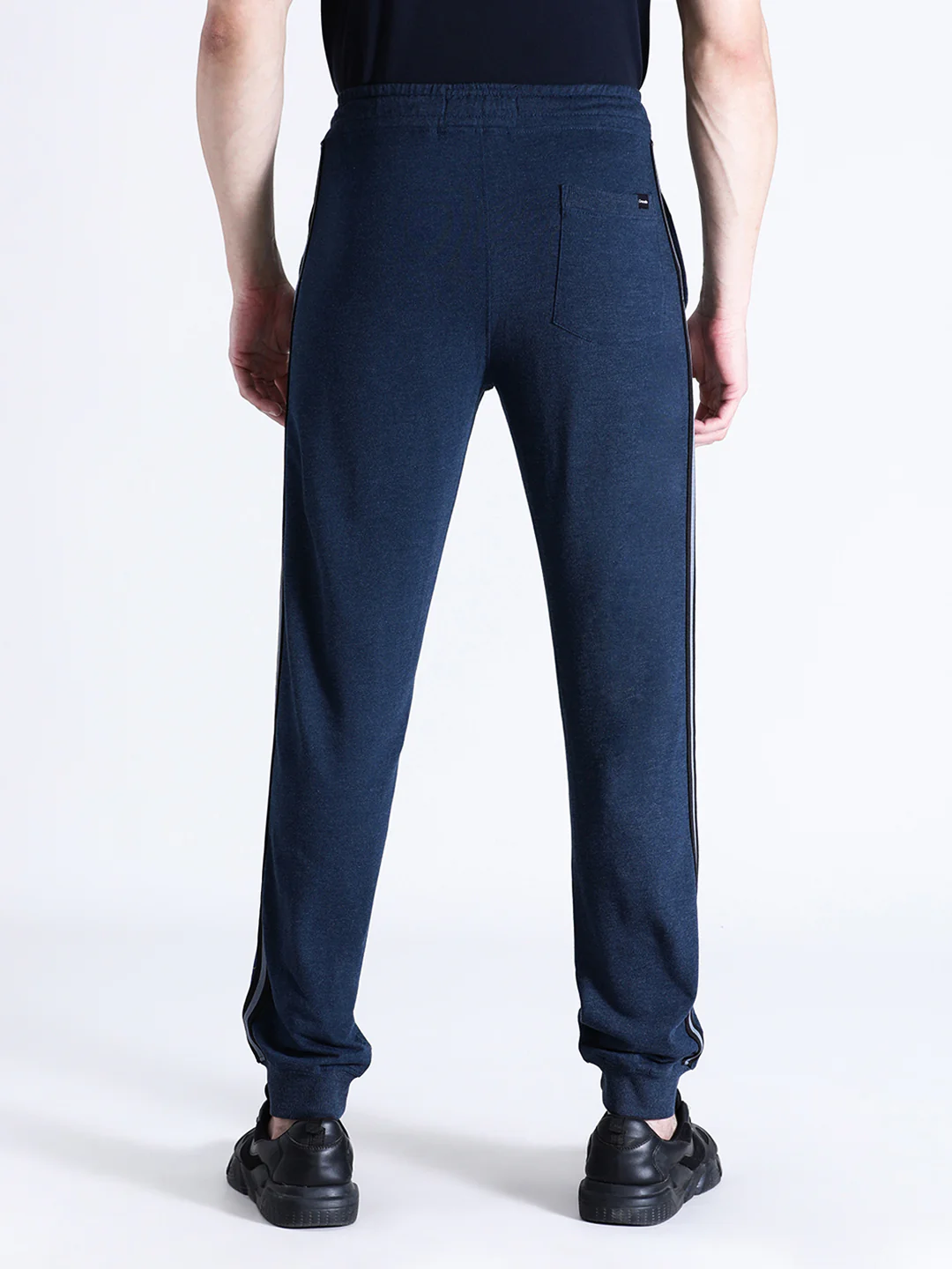 Solid Classic Fit Navy Melange Joggers