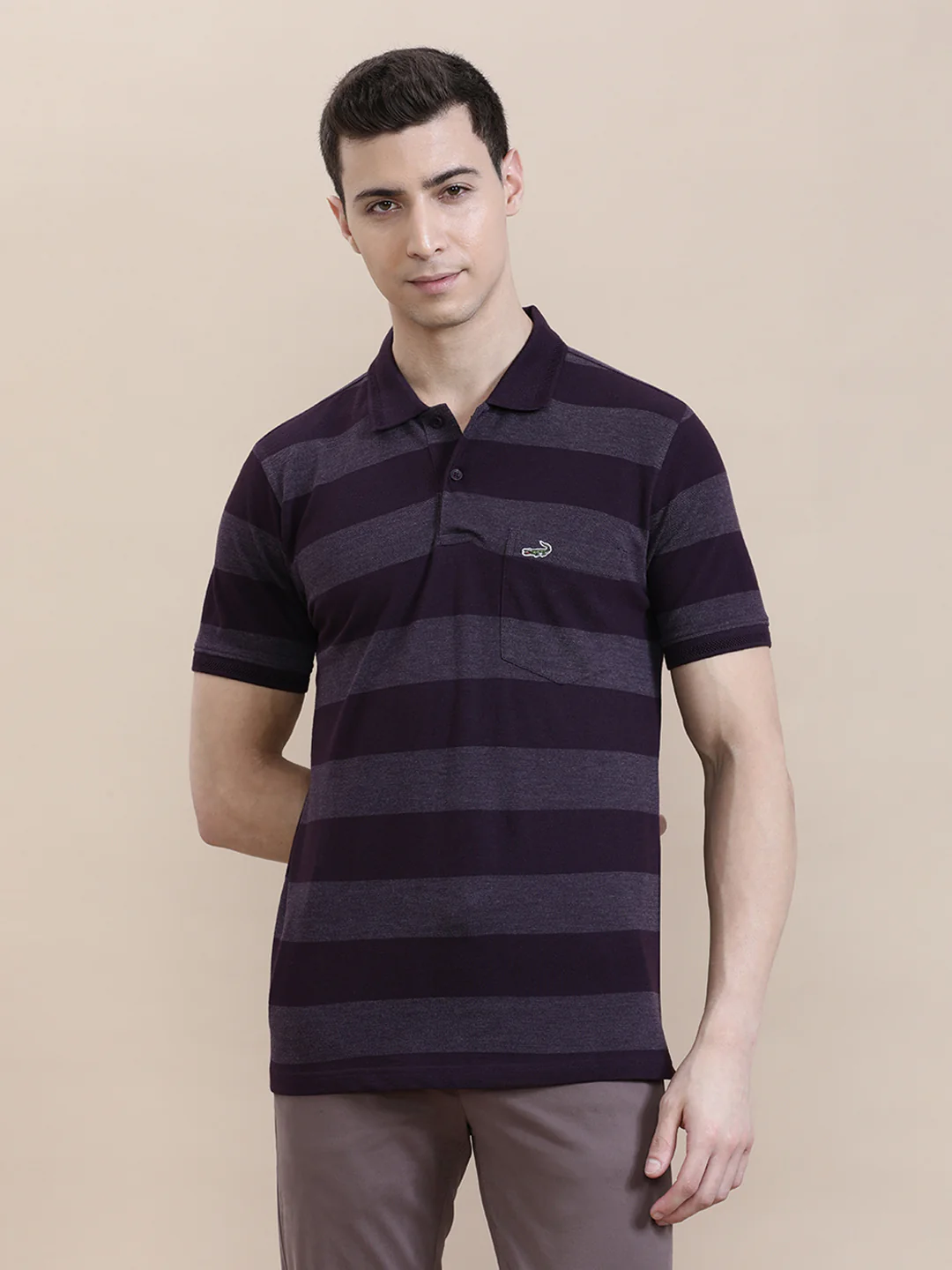 Core Stripe Slim Fit Polo