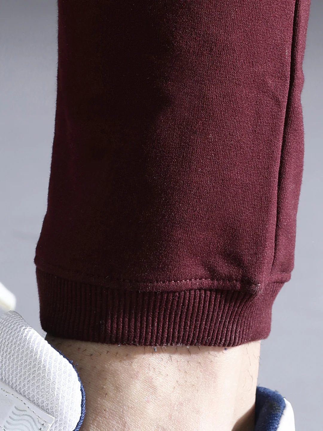 Wine Red Comfort Fit Solid Joggers