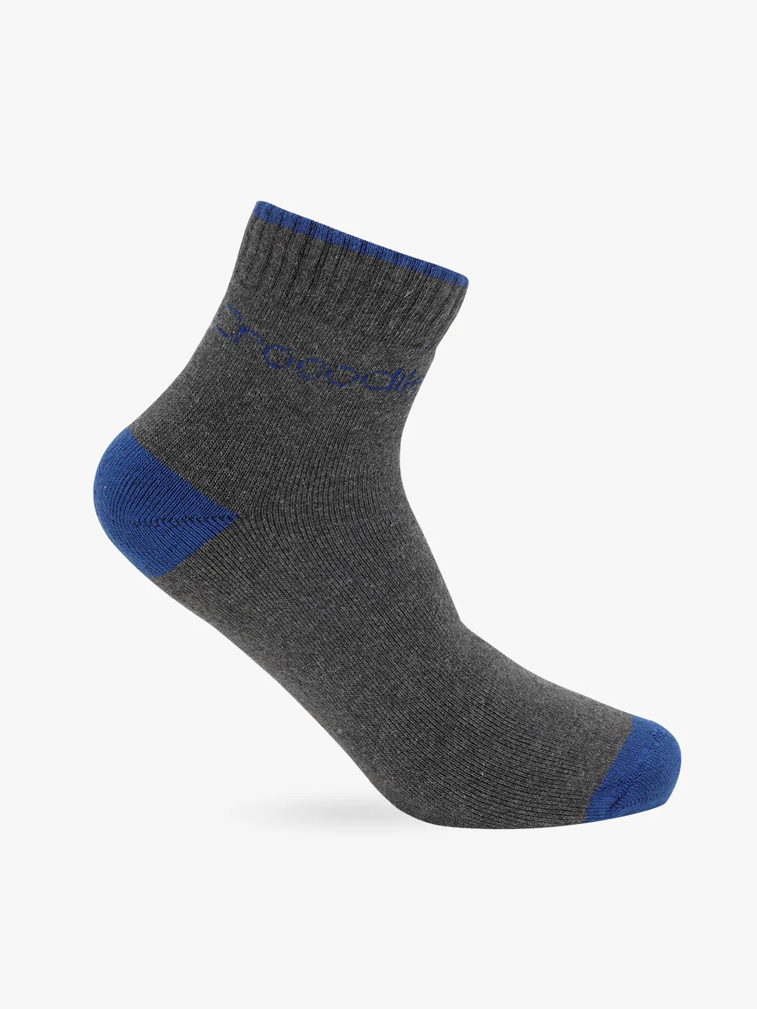 Solid Ankle Length Cotton Terry Stretch Socks