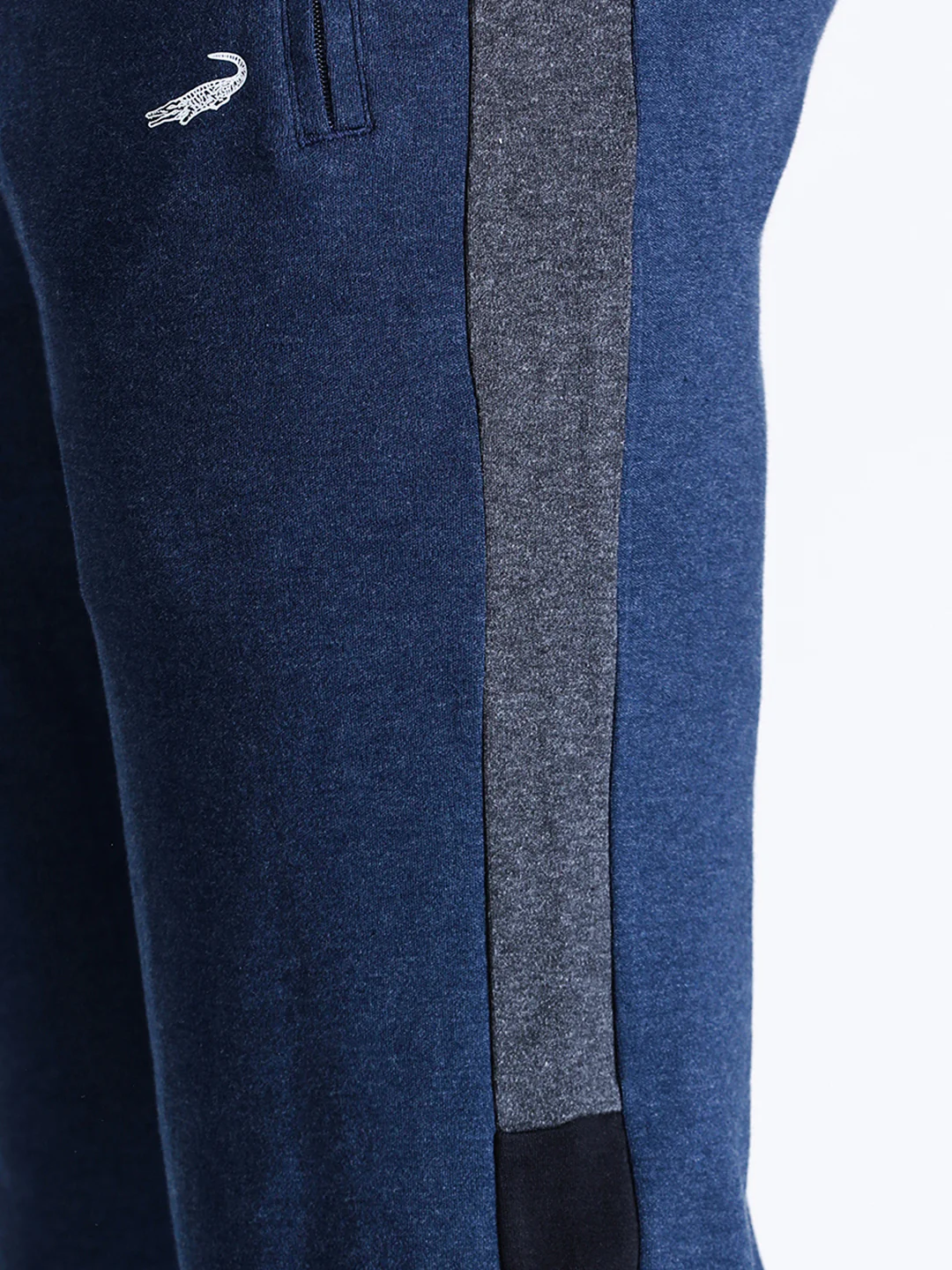 Solid Blue Slim Fit Track Pant