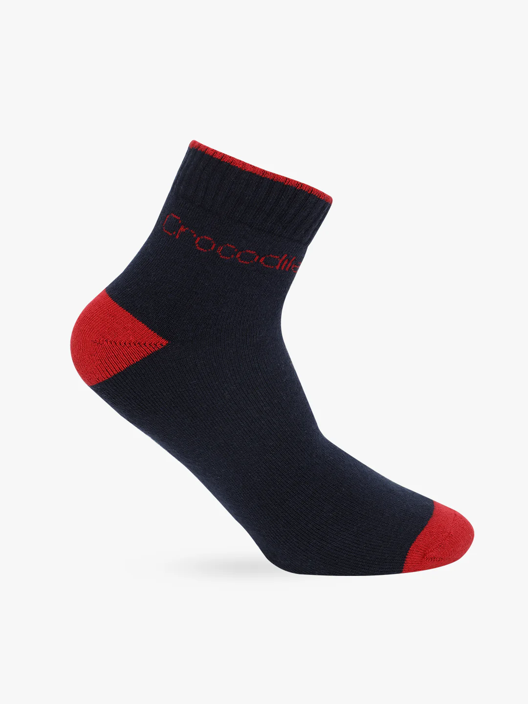 Solid Ankle Length Cotton Terry Stretch Socks