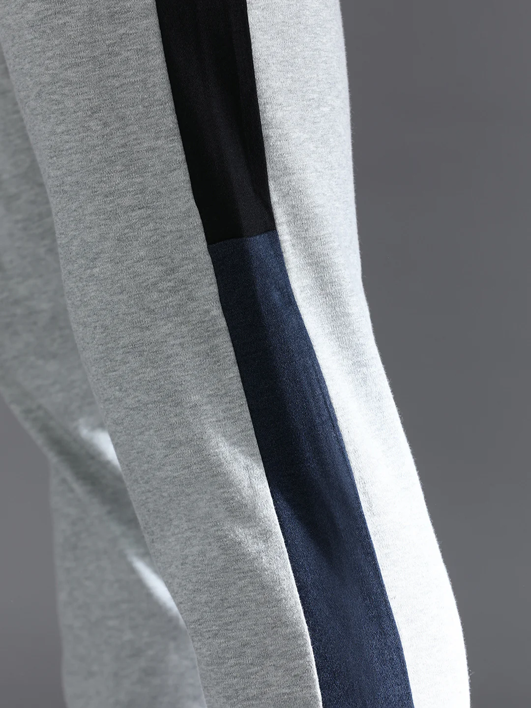 Solid Slim Fit Grey Track Pant