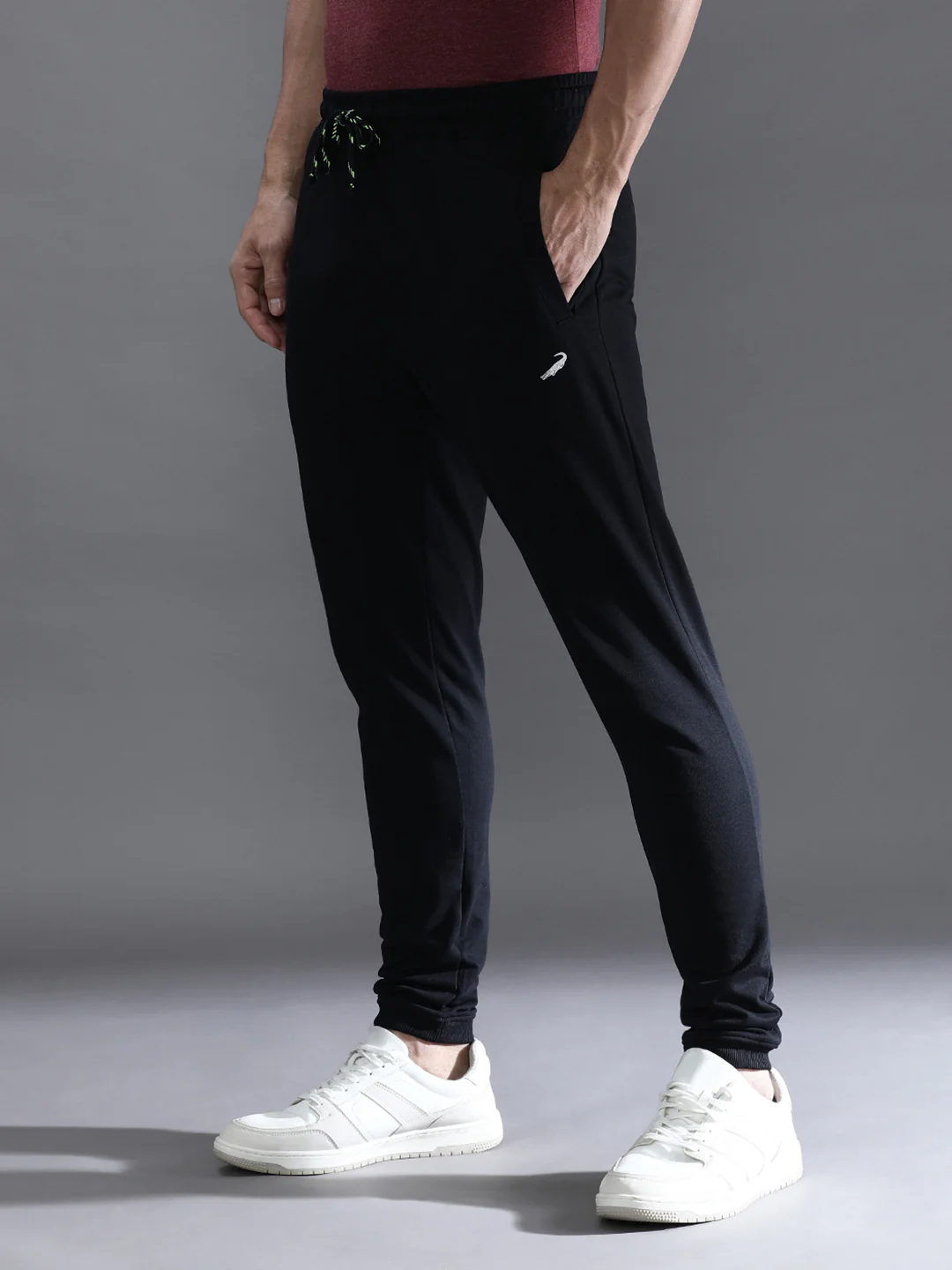 Solid Black Comfort Fit Joggers