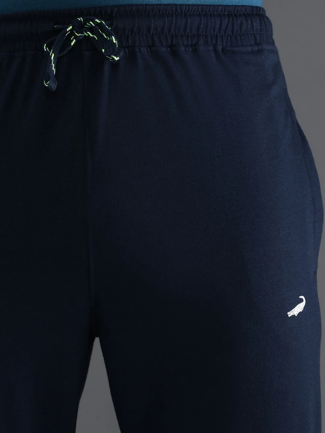 Solid Navy Regular Fit Track Pant