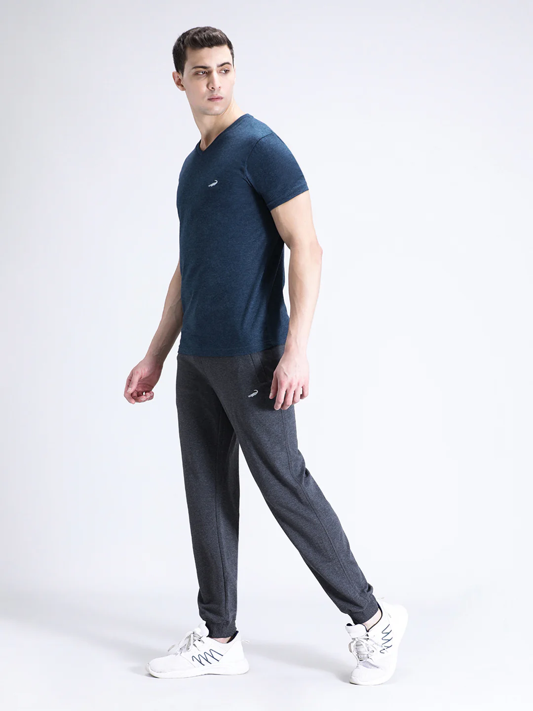 Solid Classic Fit Charcoal Grey Joggers