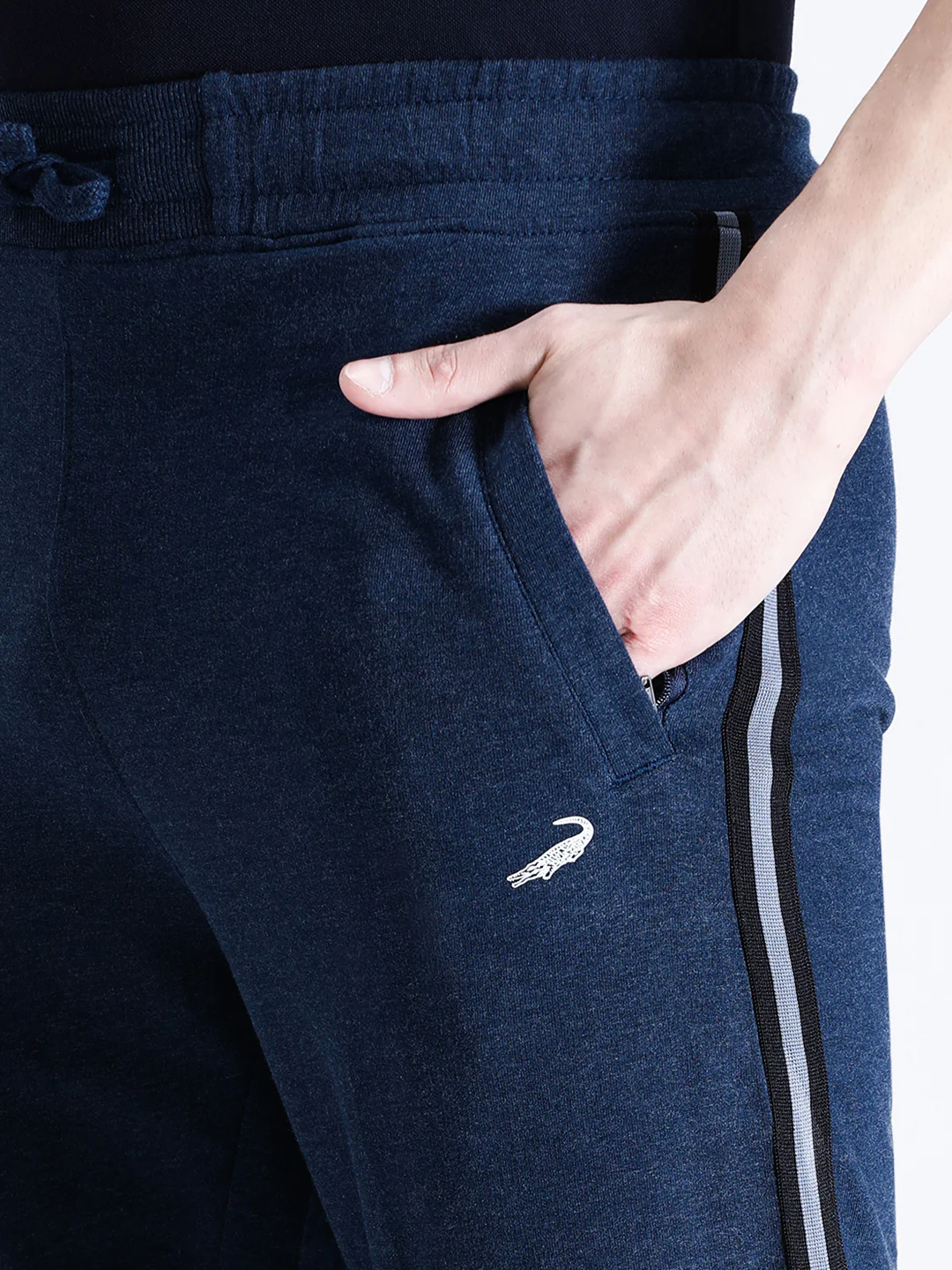 Solid Classic Fit Navy Melange Joggers