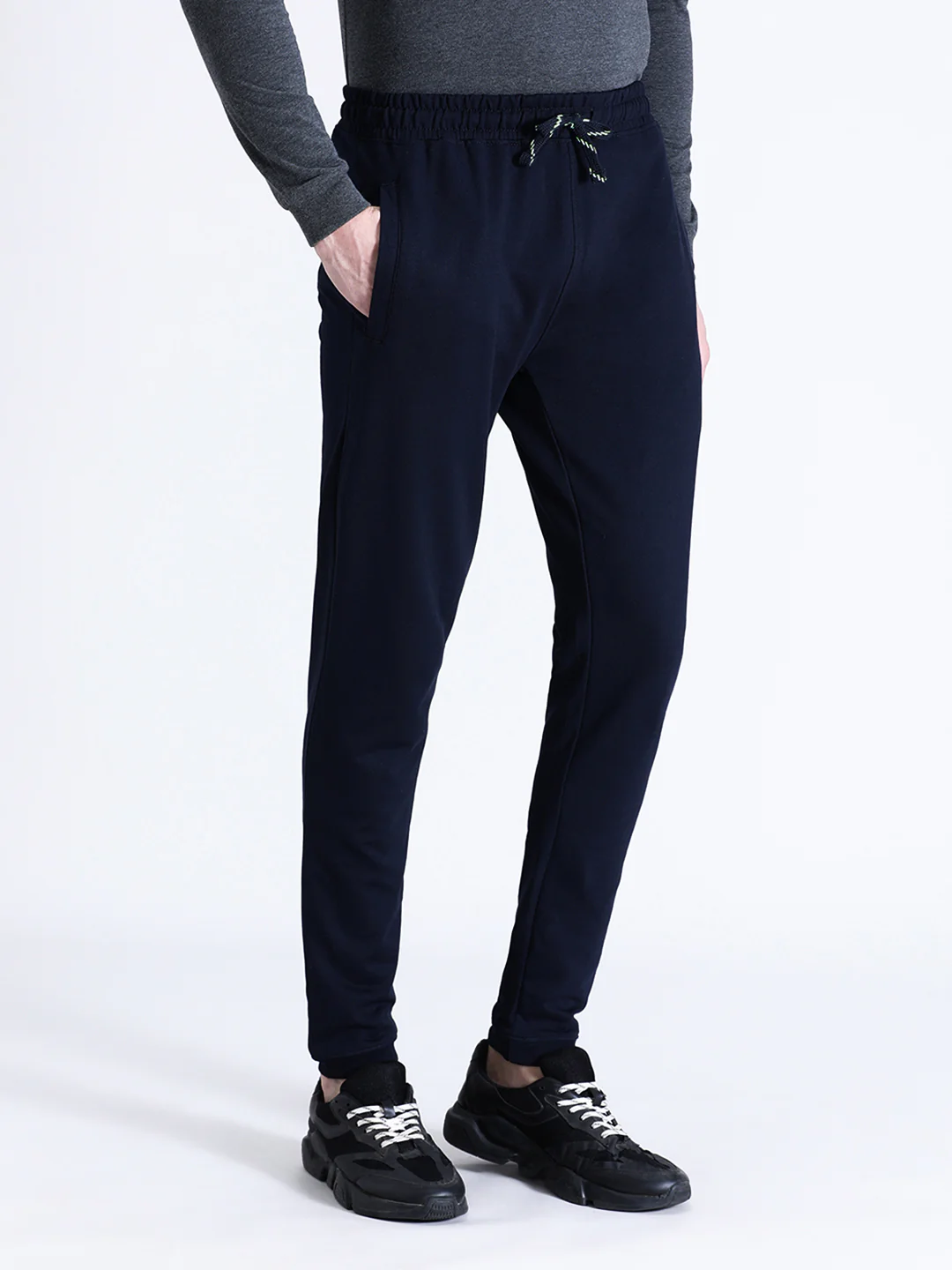 Solid Navy Comfort Fit Joggers