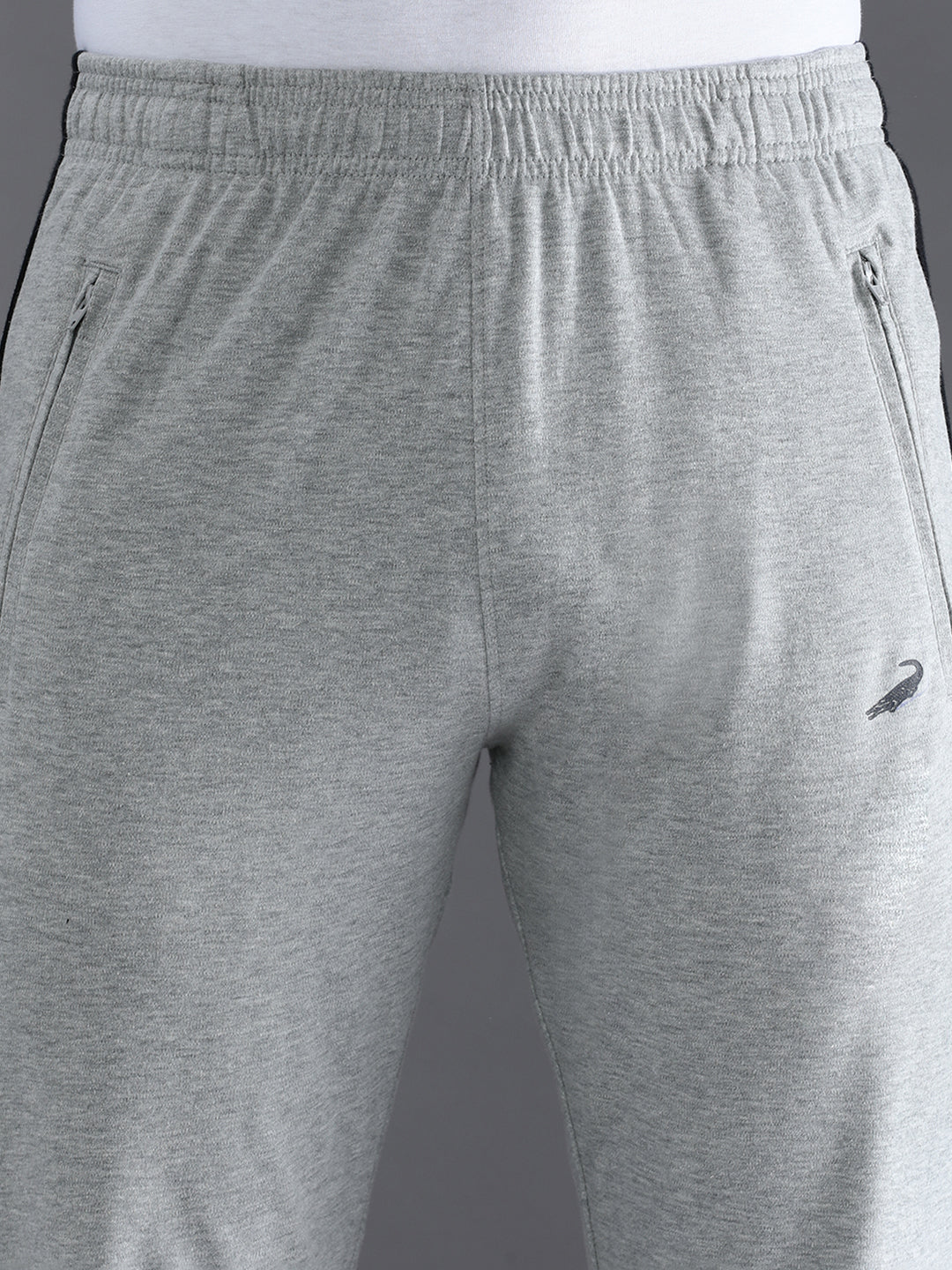 Solid Slim Fit Grey Track Pant