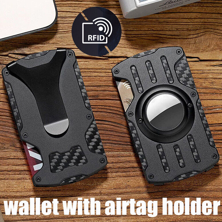 Slim Carbon AirTag Wallet
