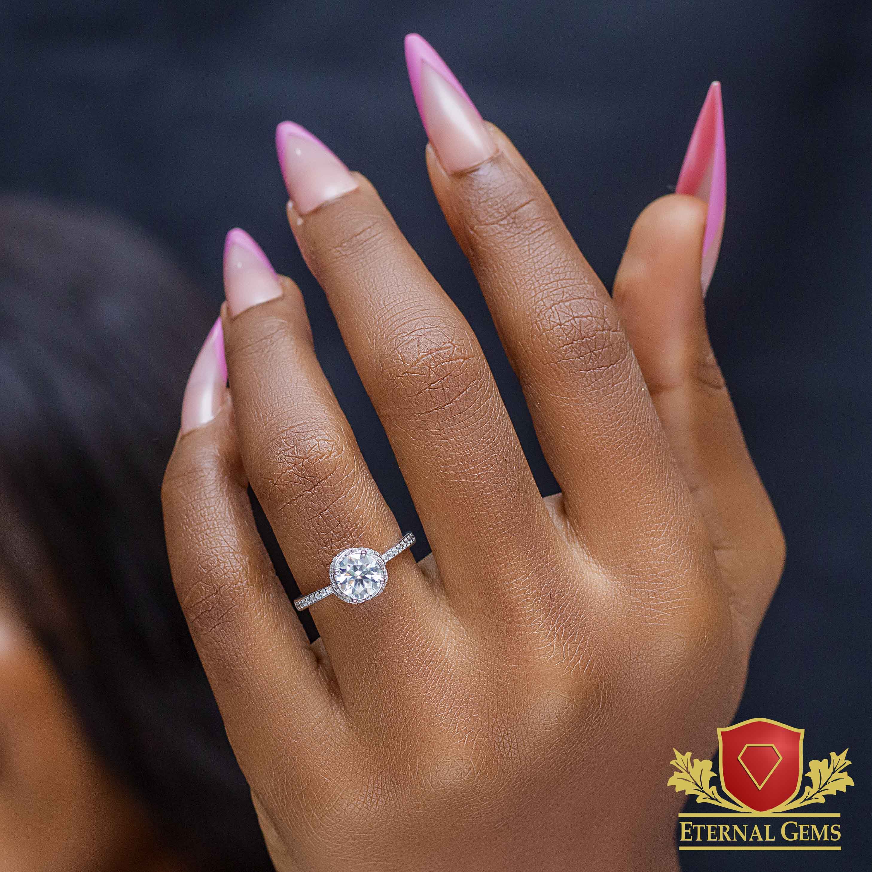Aria Moissanite Engagement Ring