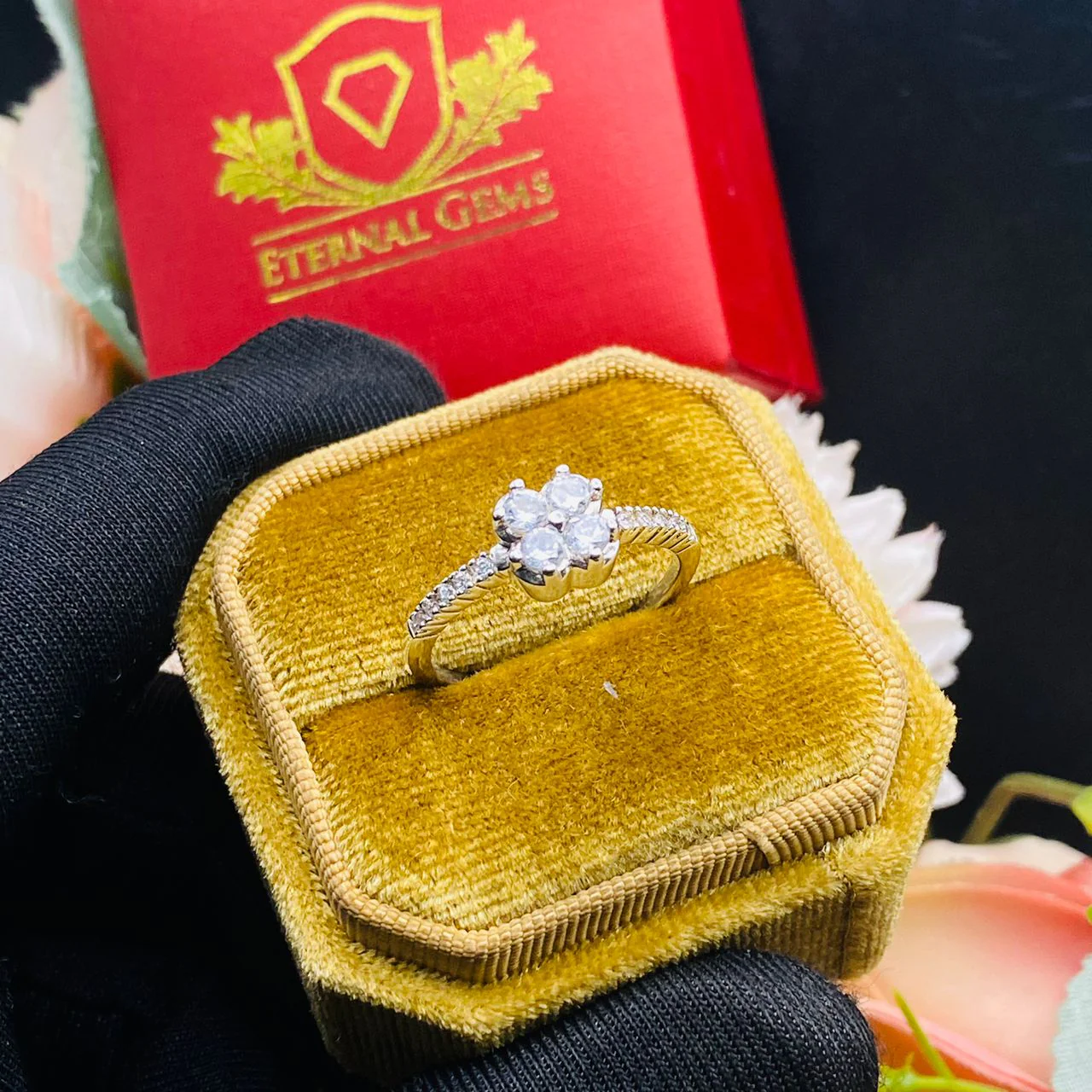 Autumn Sterling Silver Engagement Ring