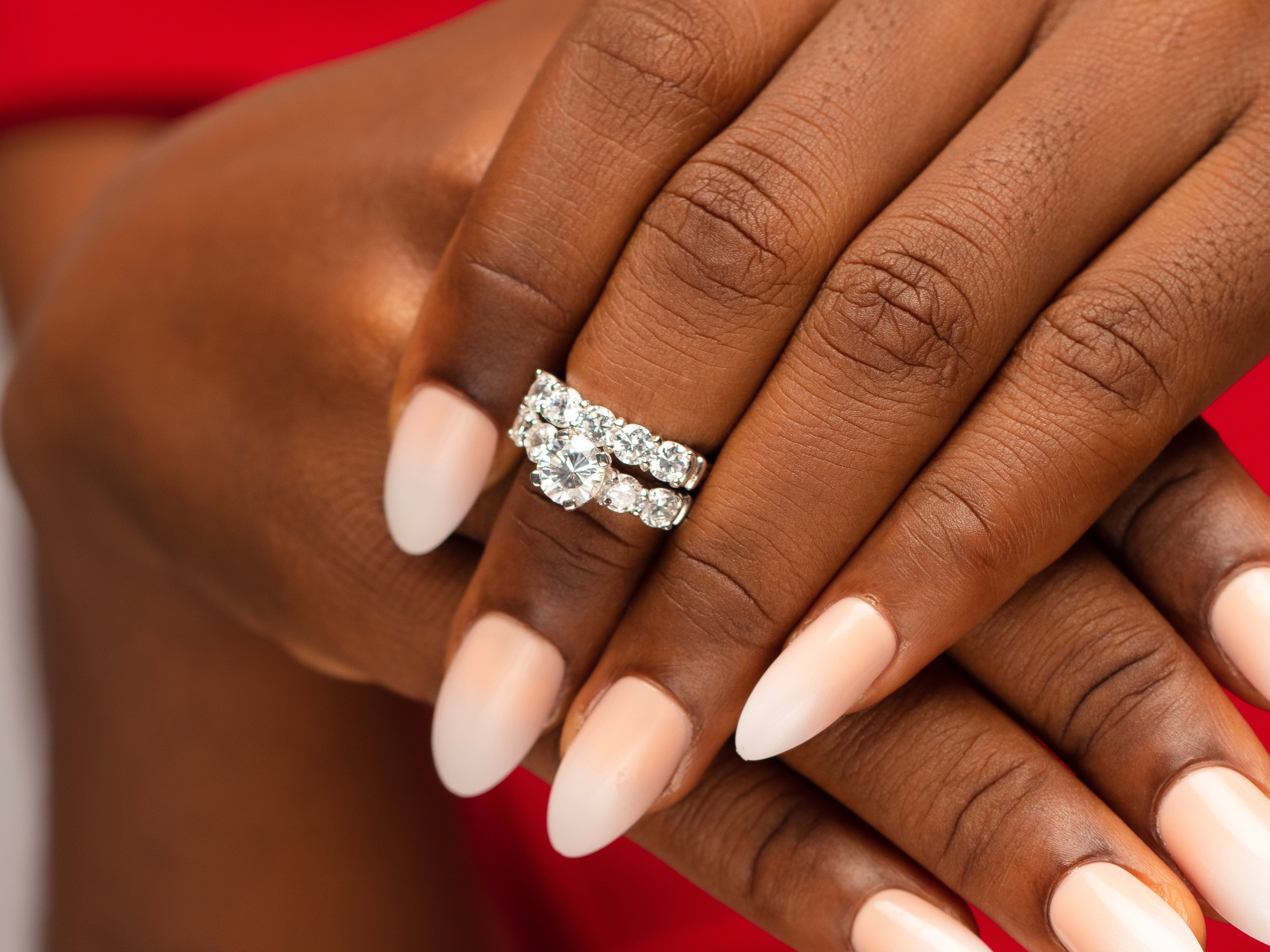 Shinning Sterling Silver Bridal set