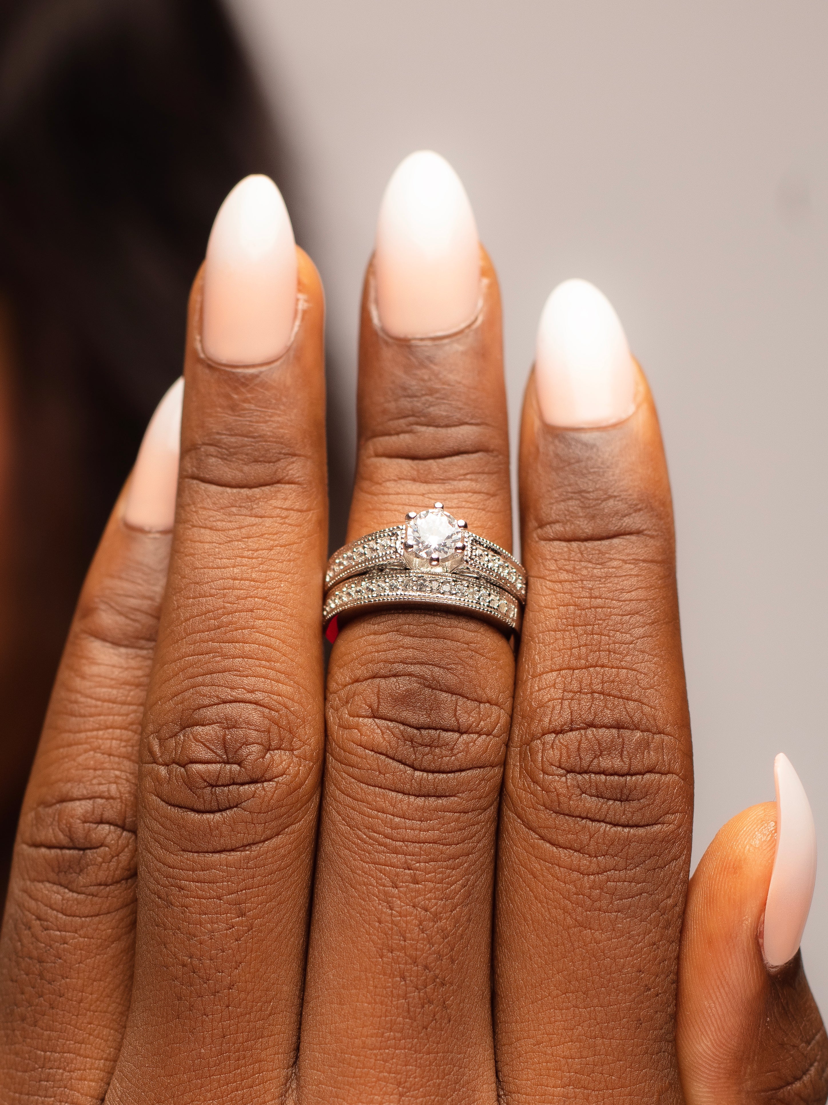 luxurious Sterling Silver Bridal Set