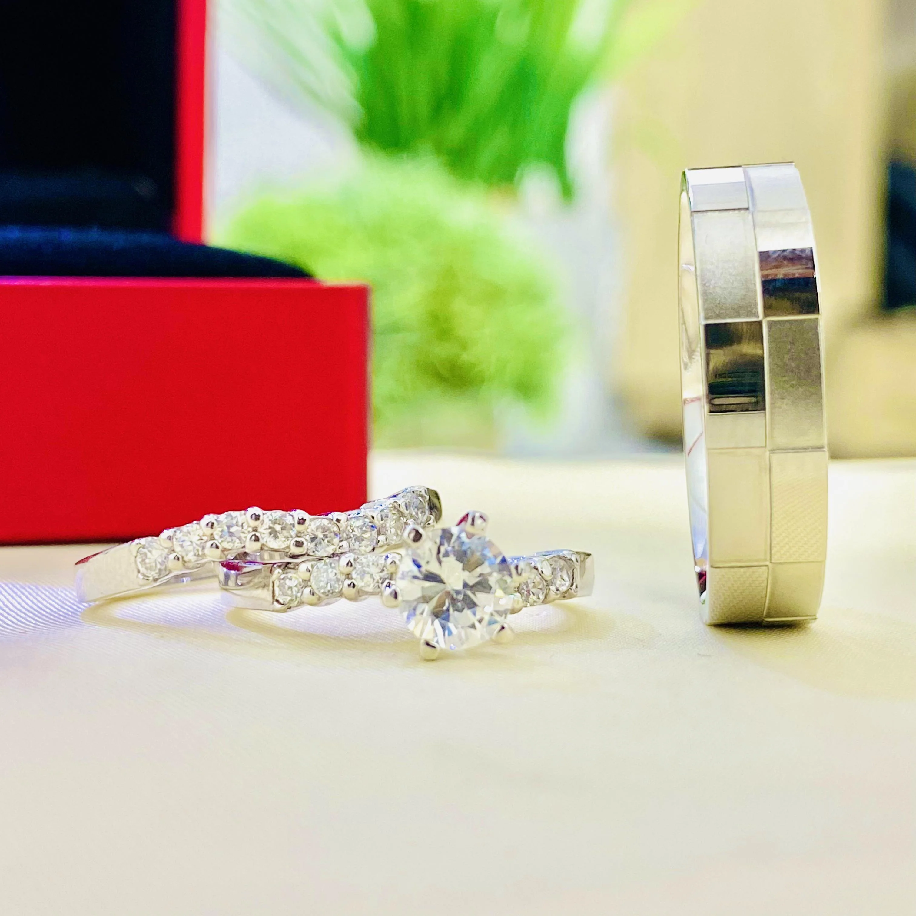 Alaia Silver wedding set