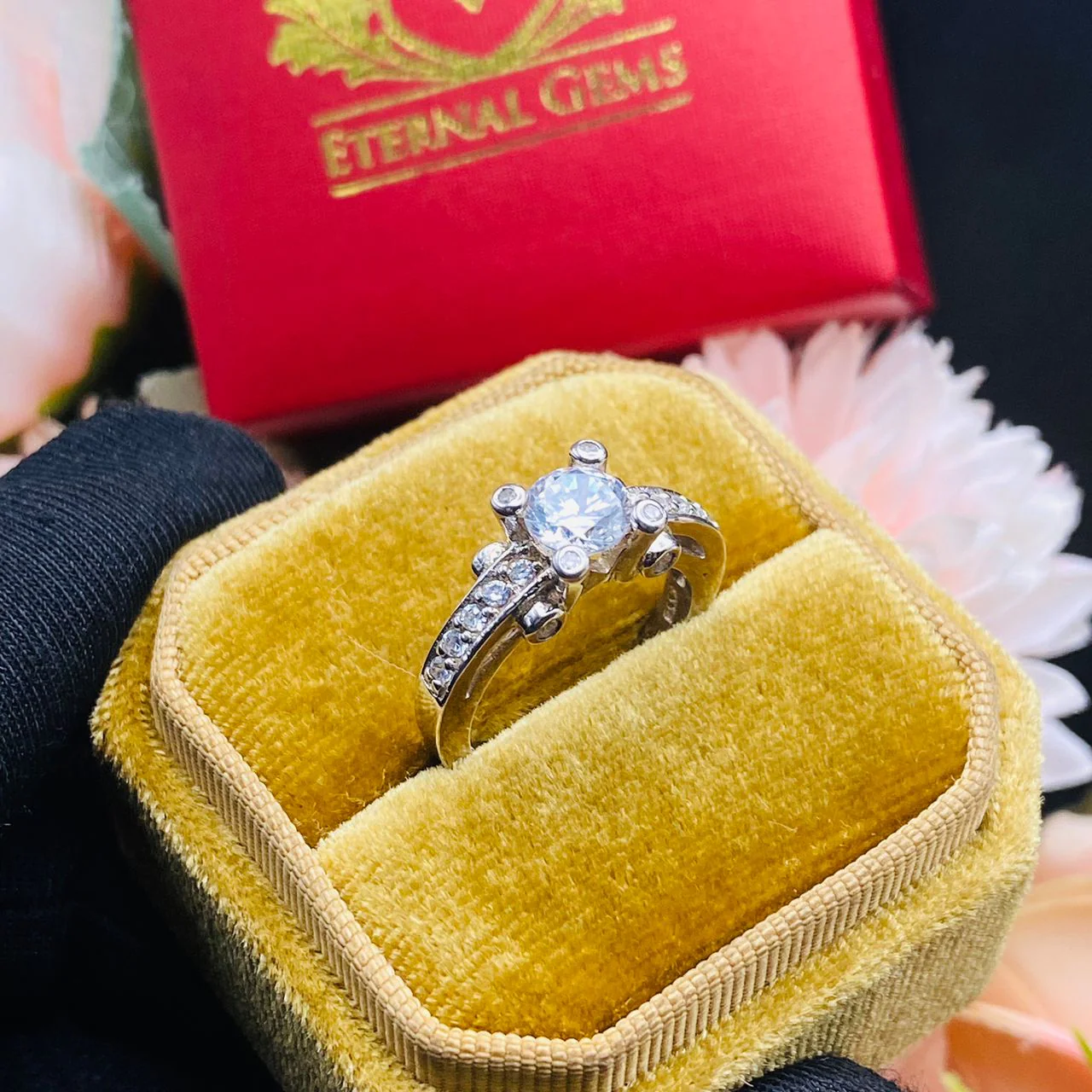 Avery Sterling Silver Engagement Ring