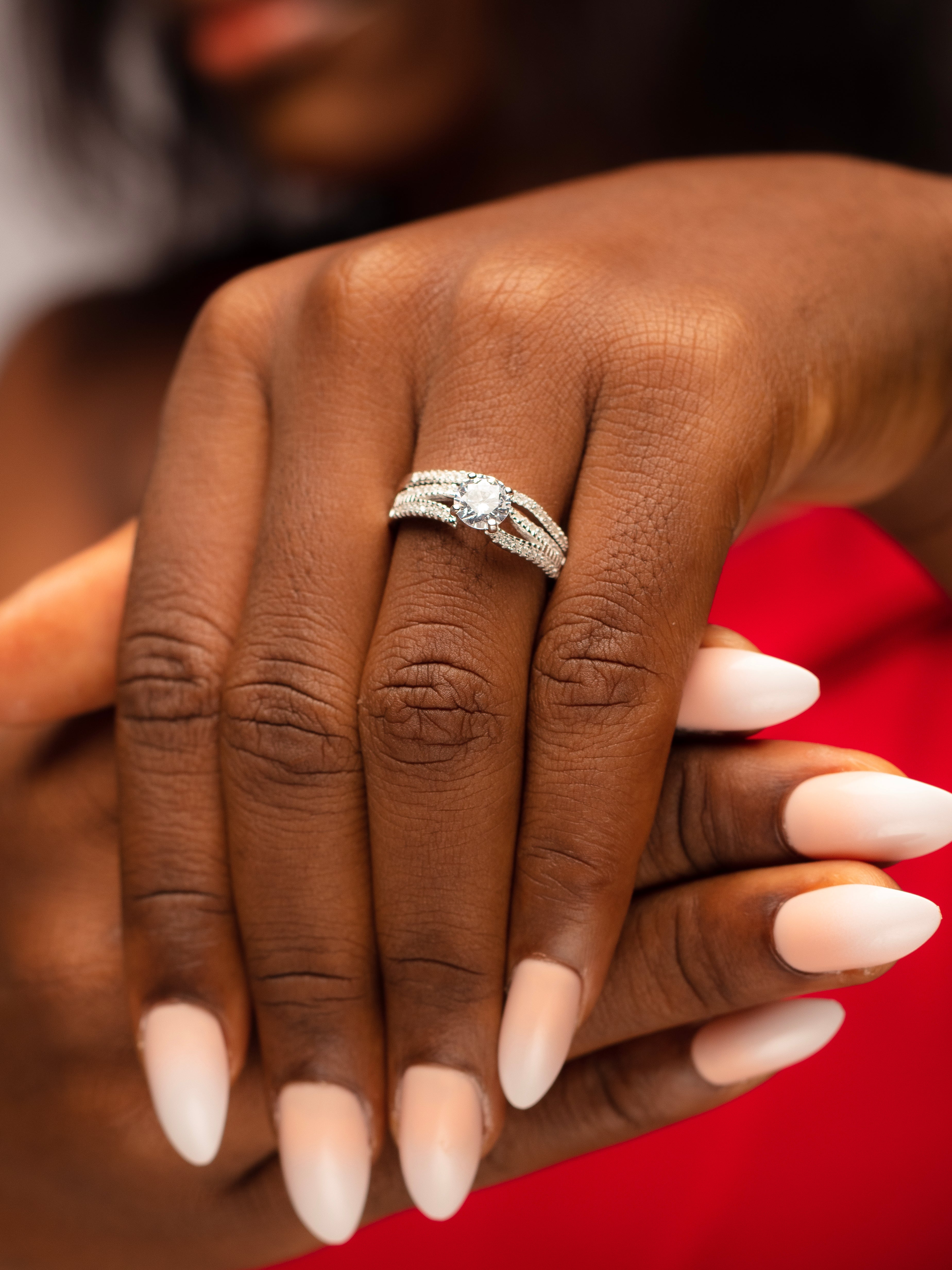 Exquisite Dazzling Crystals Sterling Silver Bridal Set