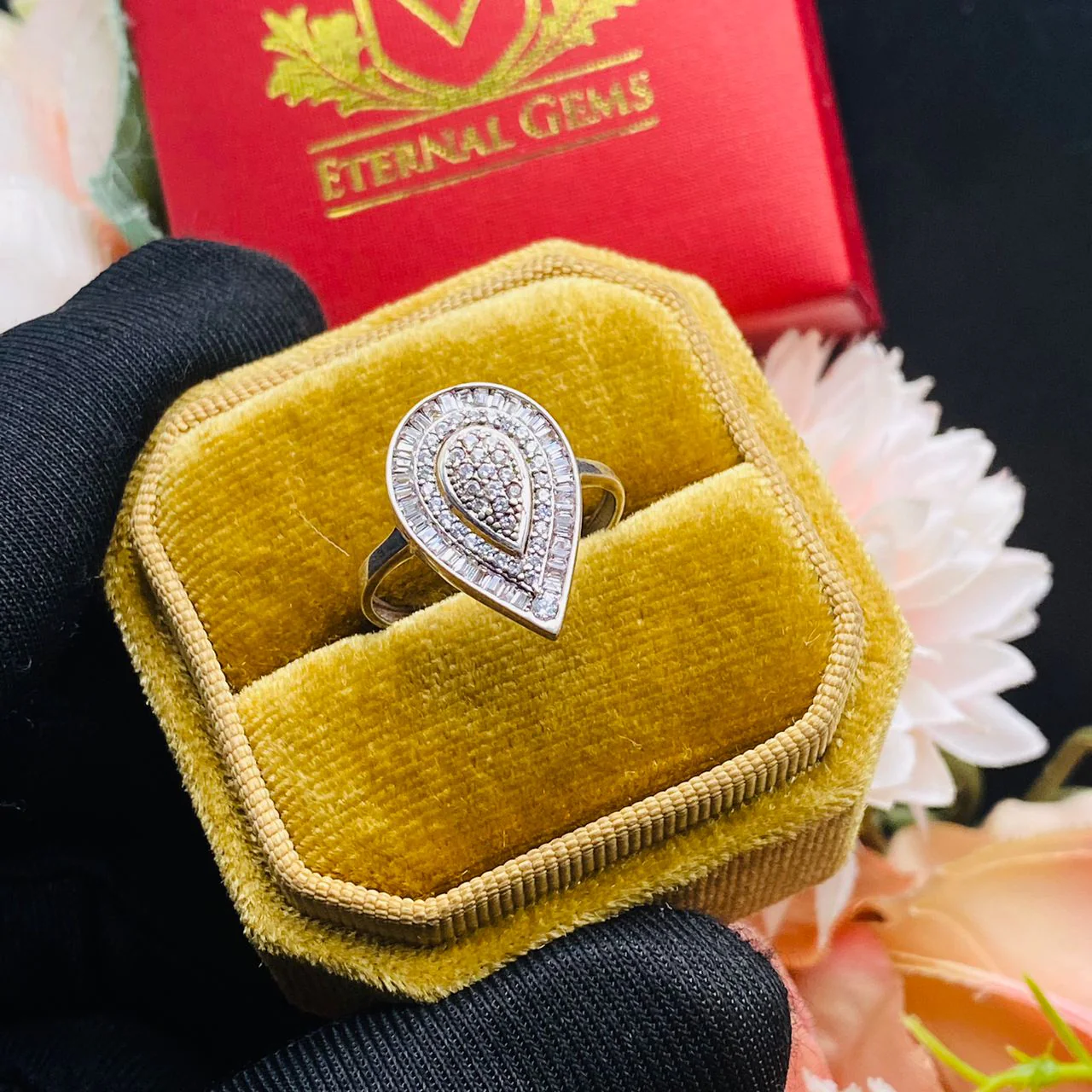 Willow Sterling Silver Engagement Ring