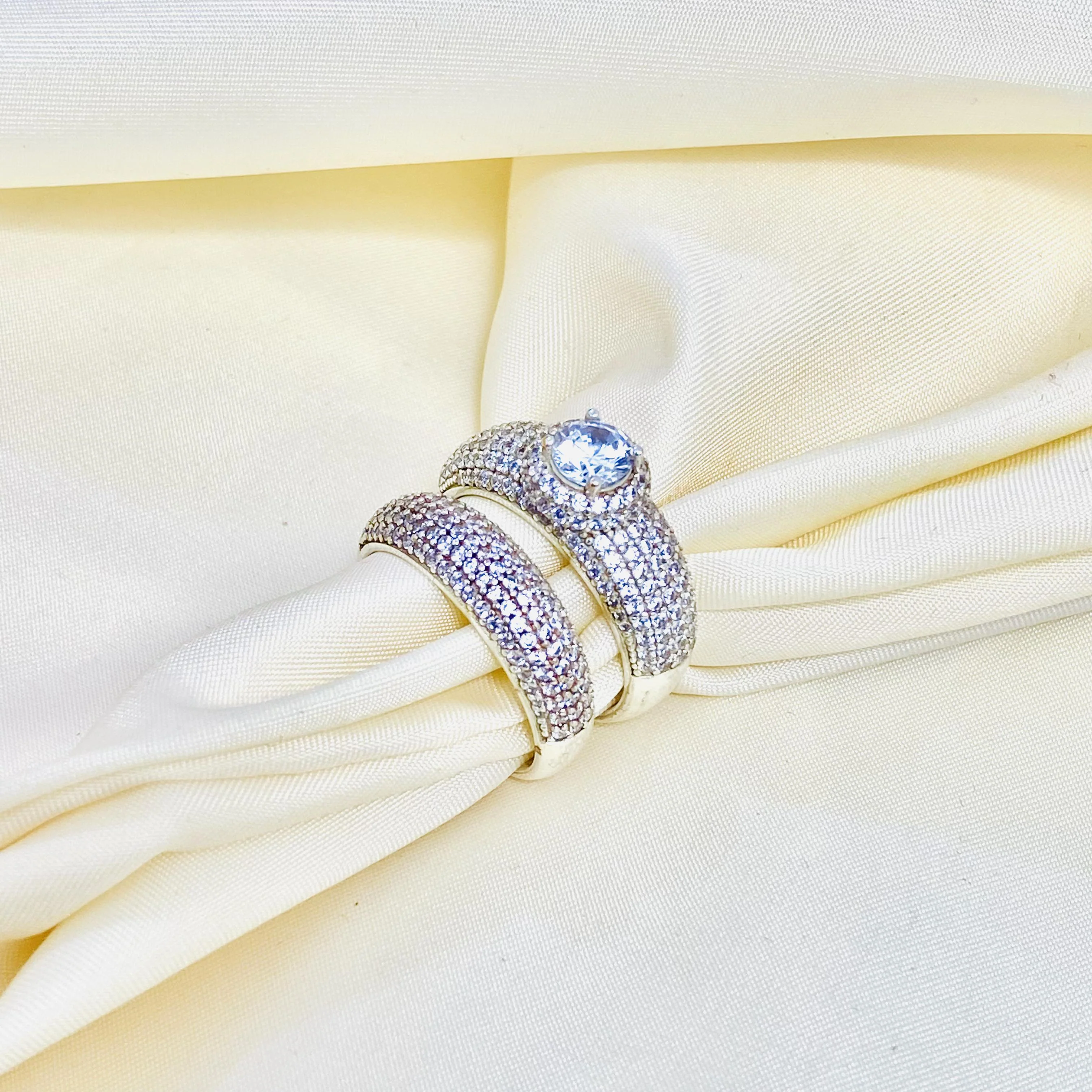 Stunning Silver Bridal set is the perfect set