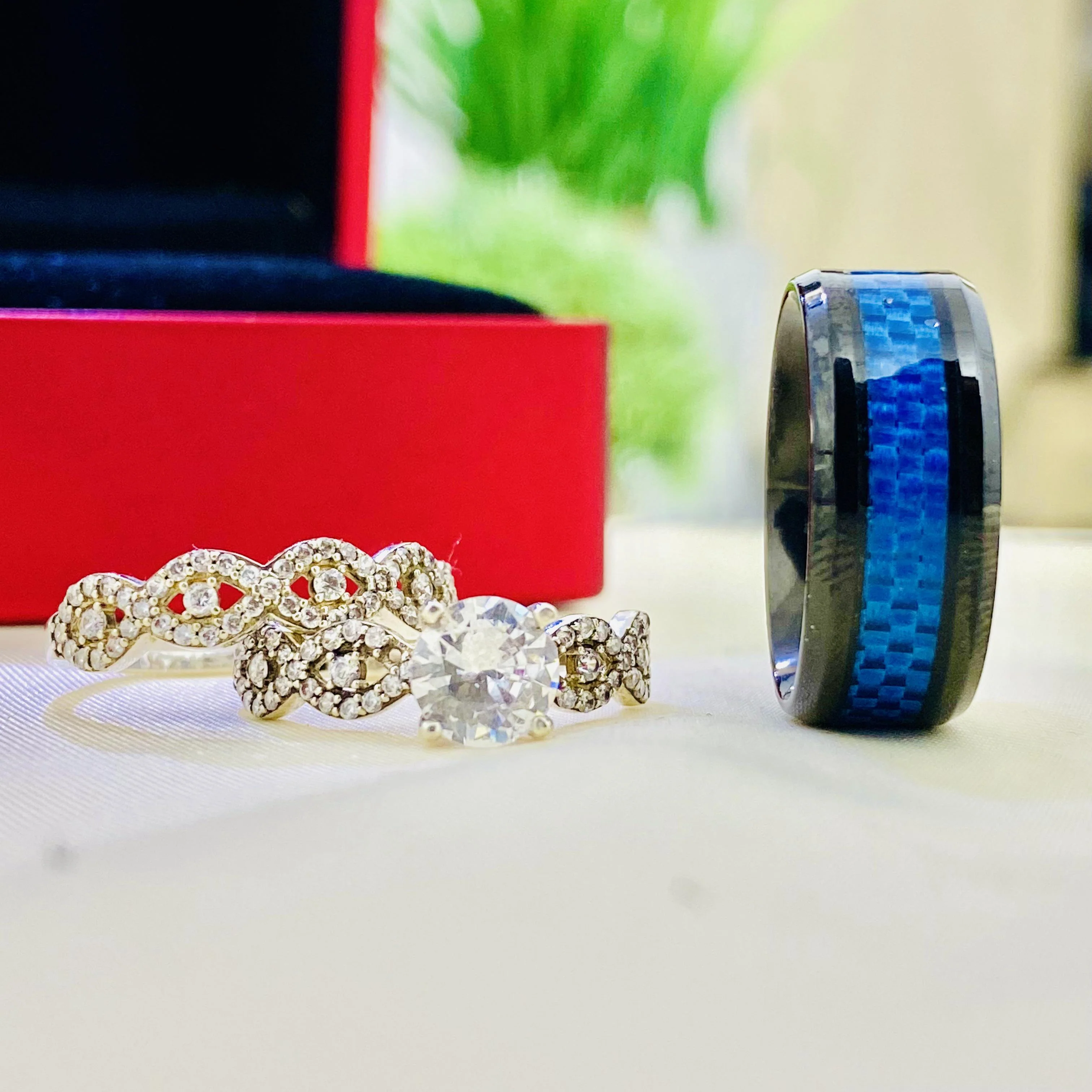 Margot Silver wedding set