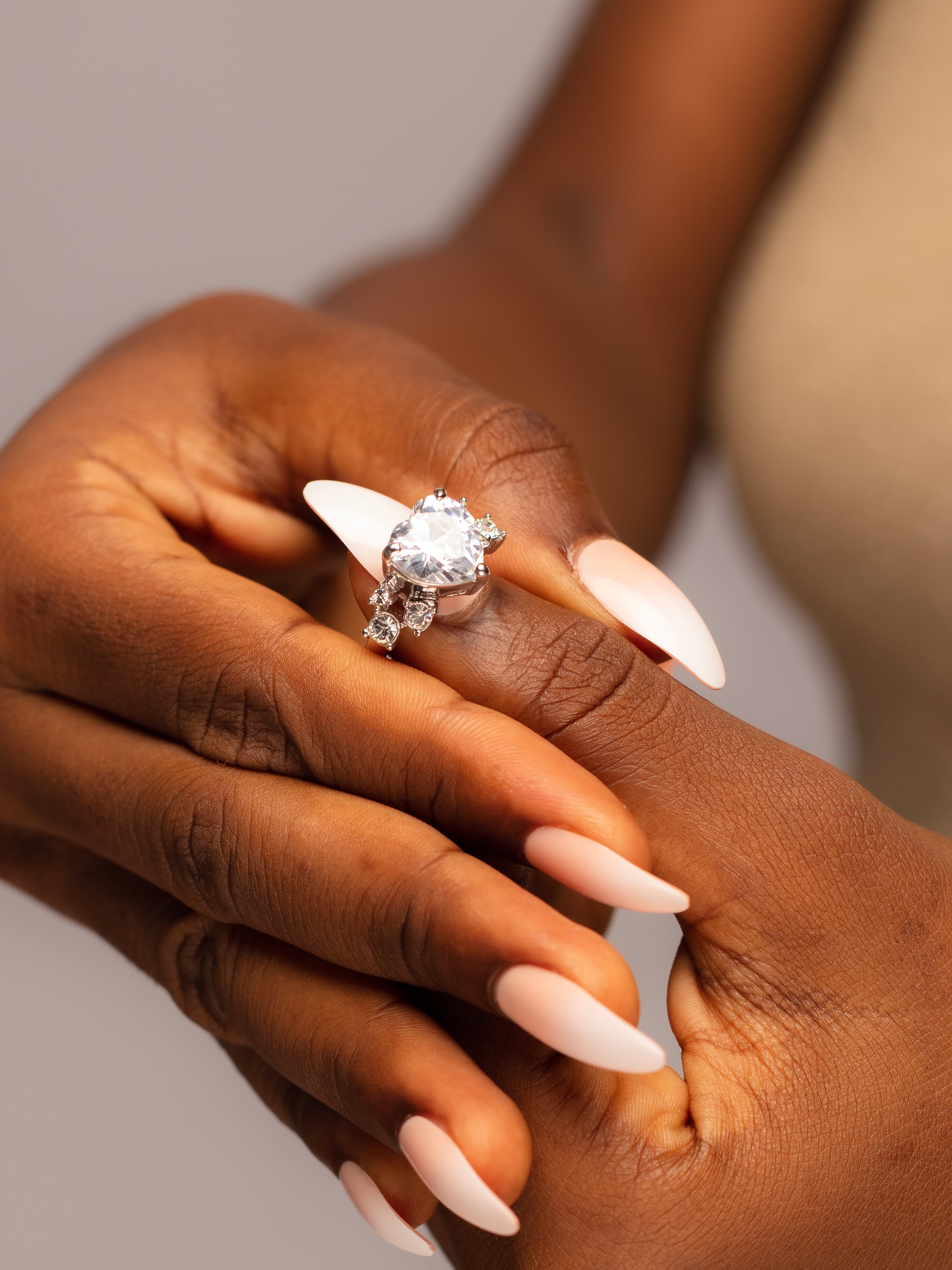 Tonia's Exquisive Sterling Silver Engagement Ring.