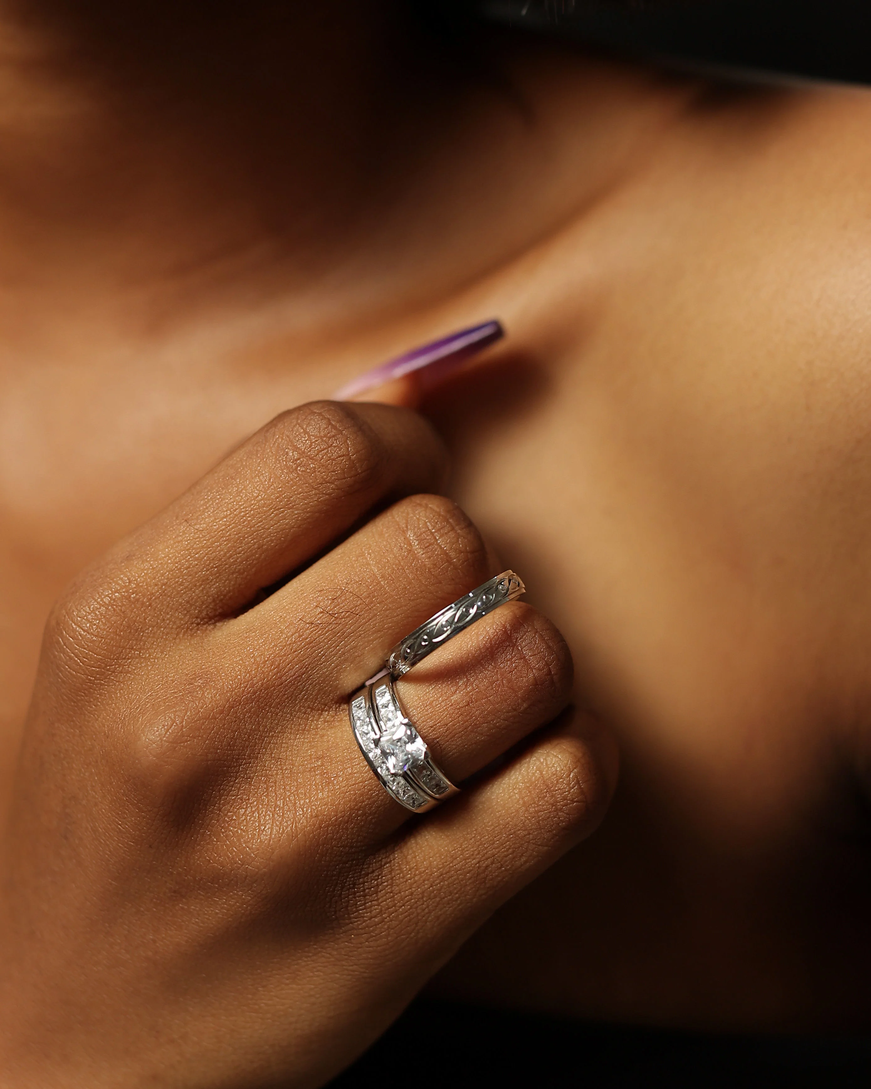 Beautiful Silver Wedding Set is the perfect set