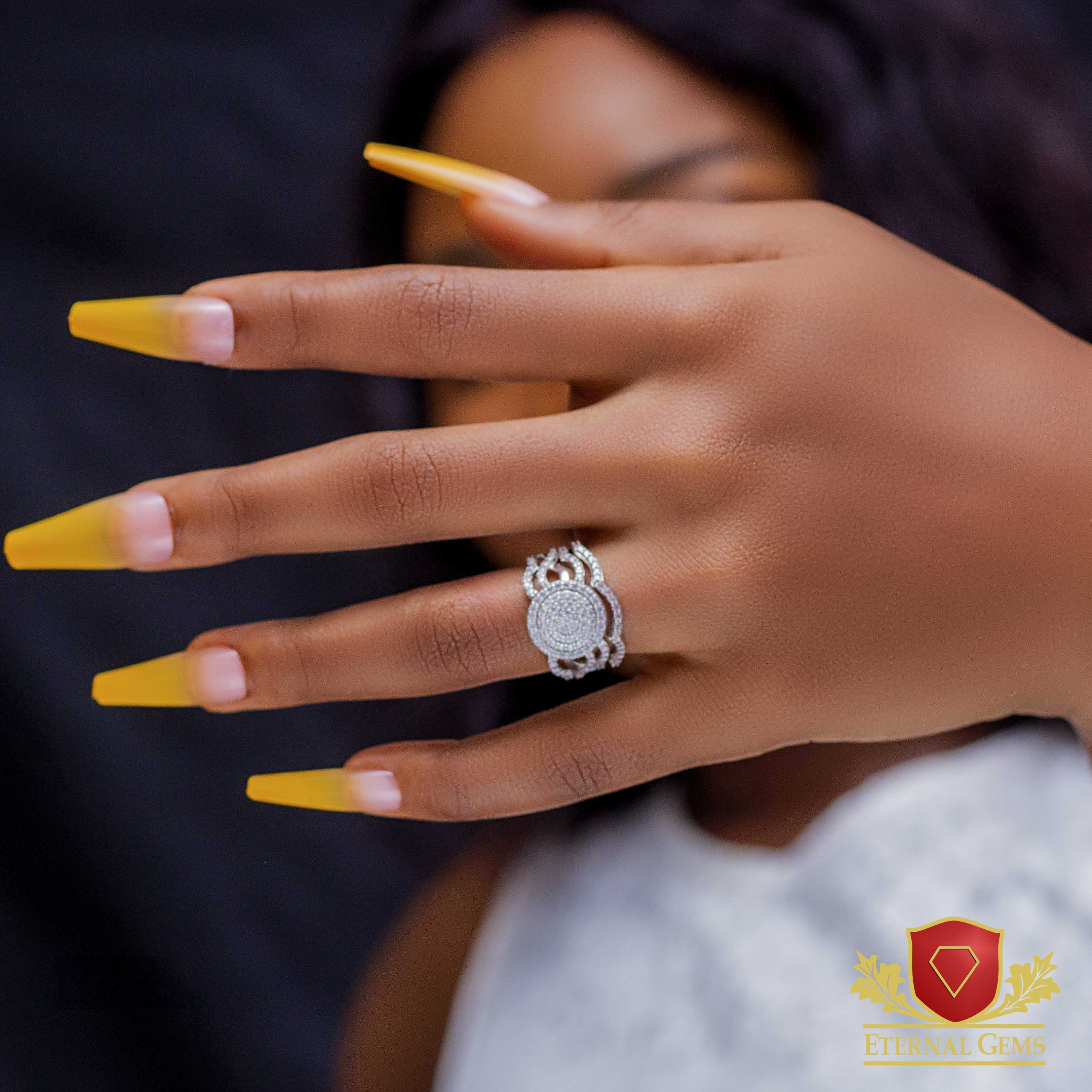 Irene Sterling Silver Bridal Set