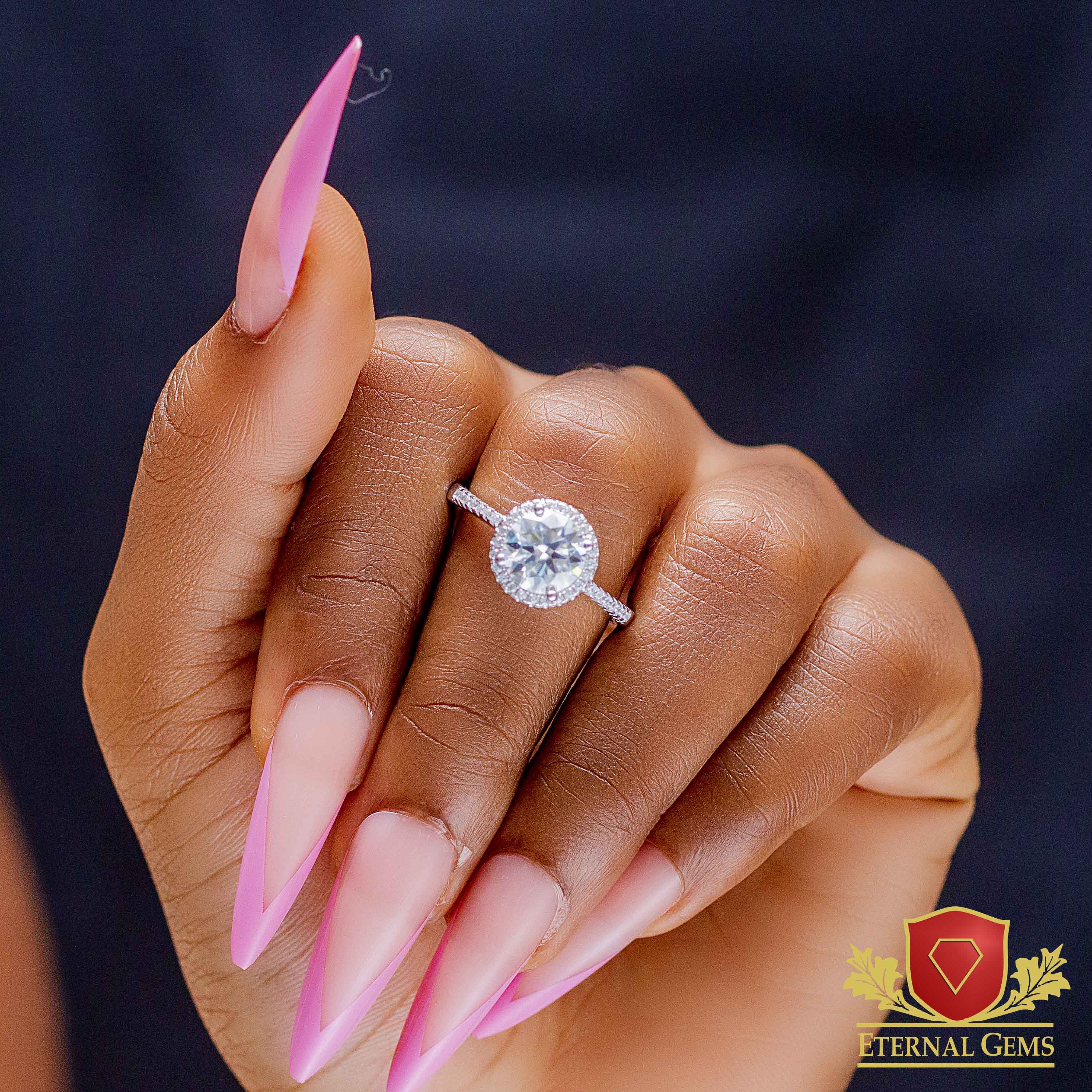 Olivia Moissanite Engagement Ring