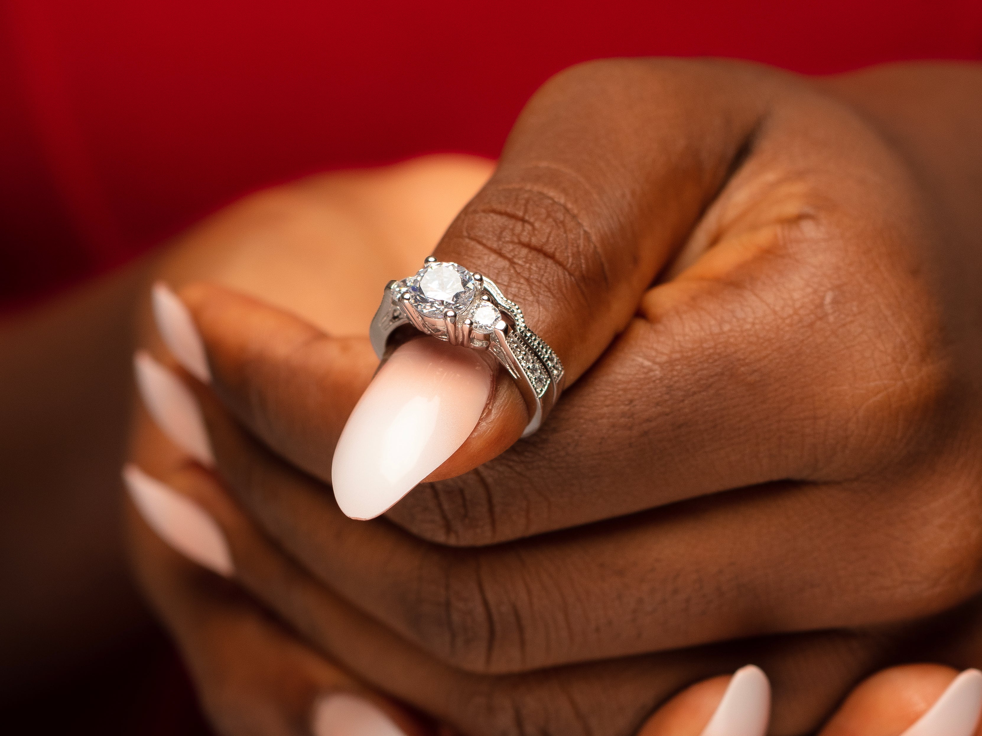 Exquisite Sterling Silver Bridal set