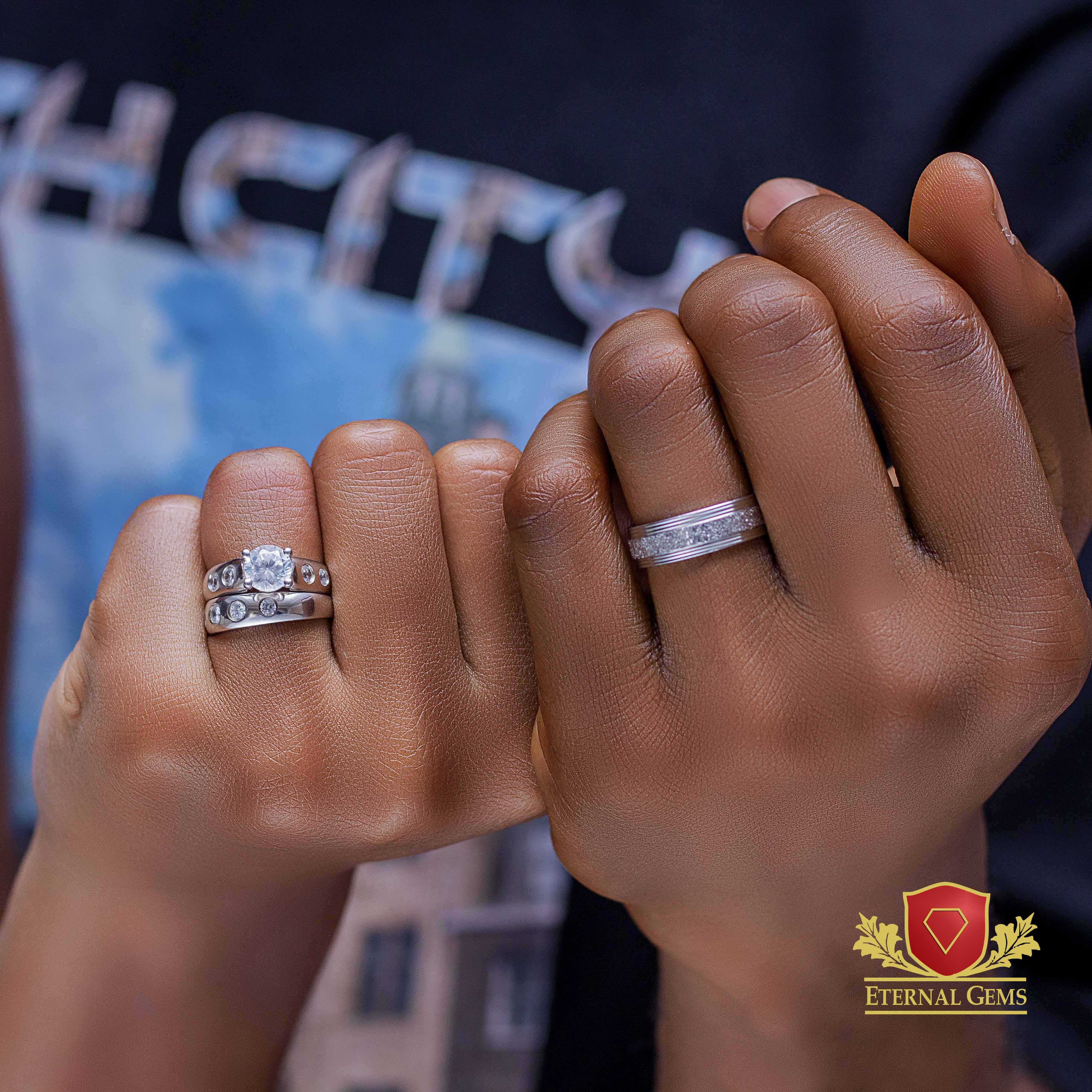 Ria Exclusive Sterling Silver Wedding Set