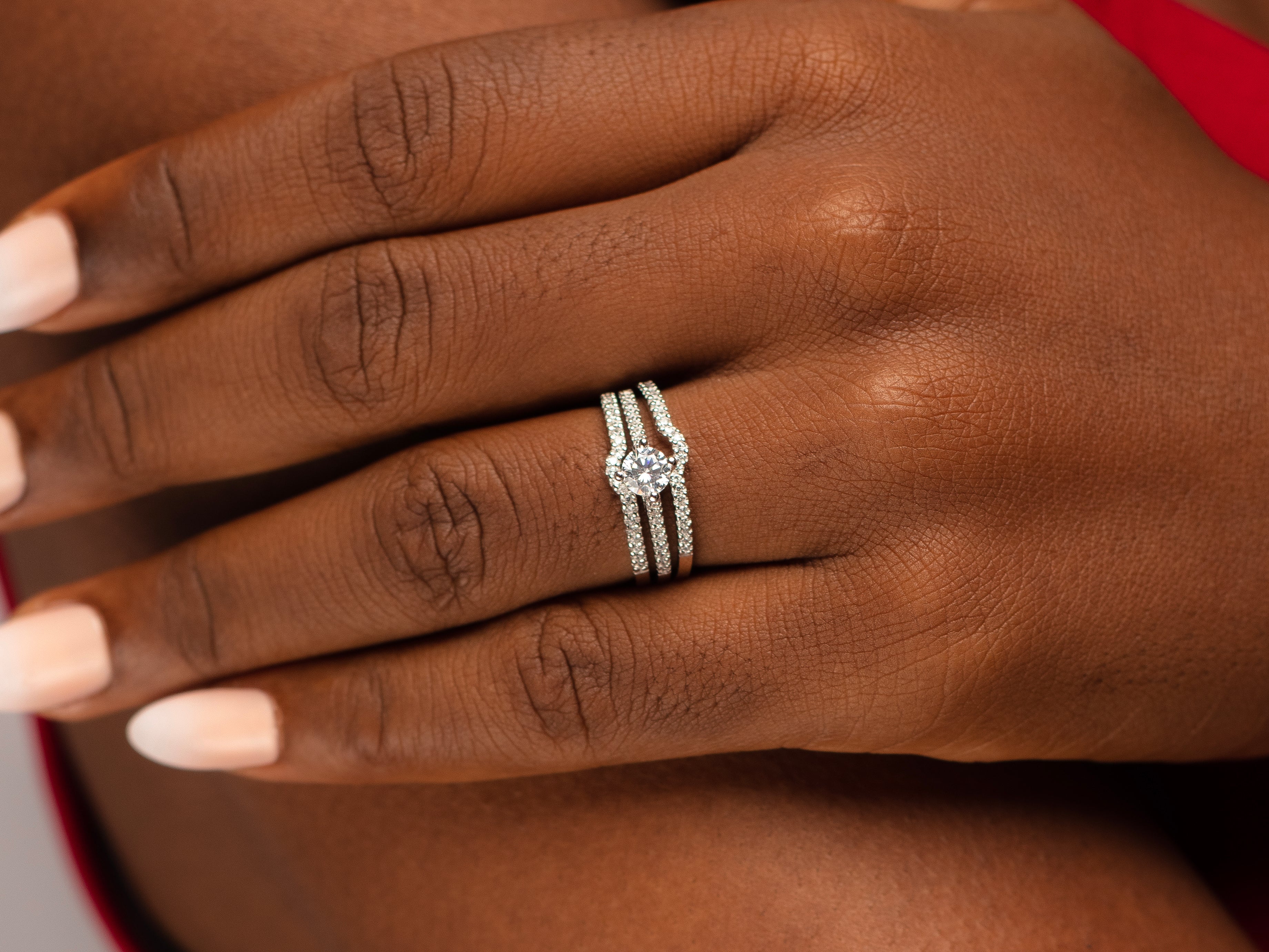 Princess Sterling Silver Bridal set
