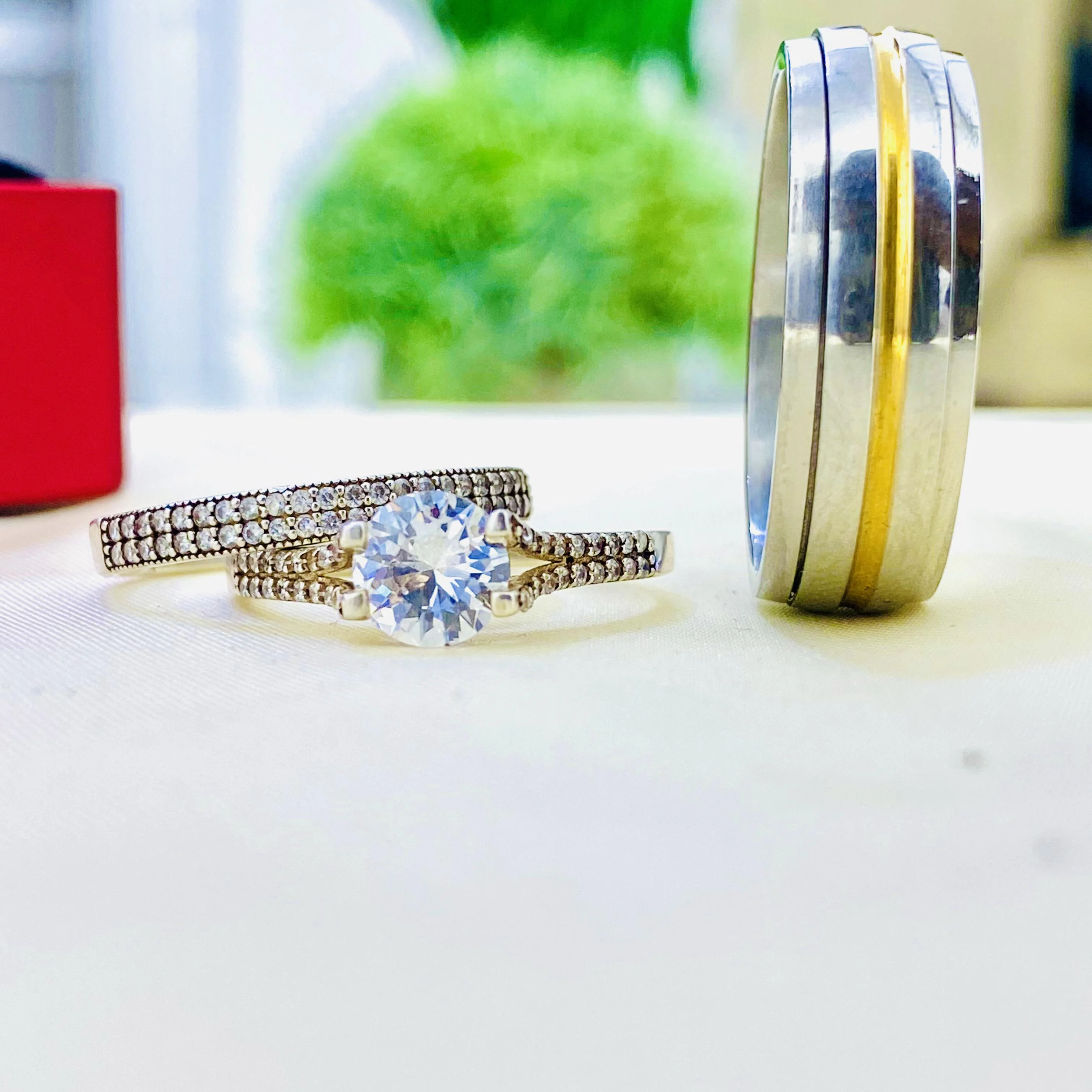 Jordyn Silver wedding set
