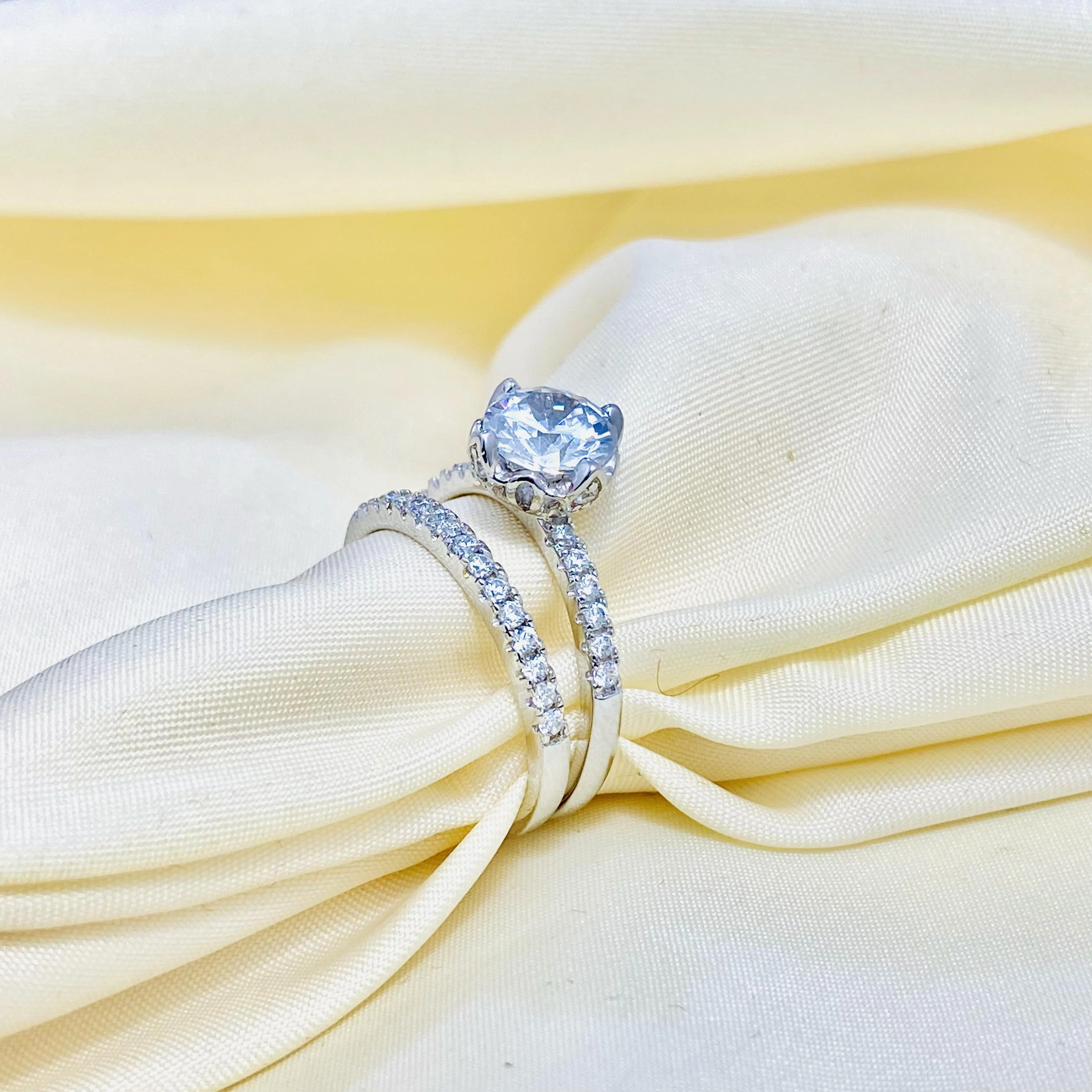 Stunning Silver Bridal set is the perfect set