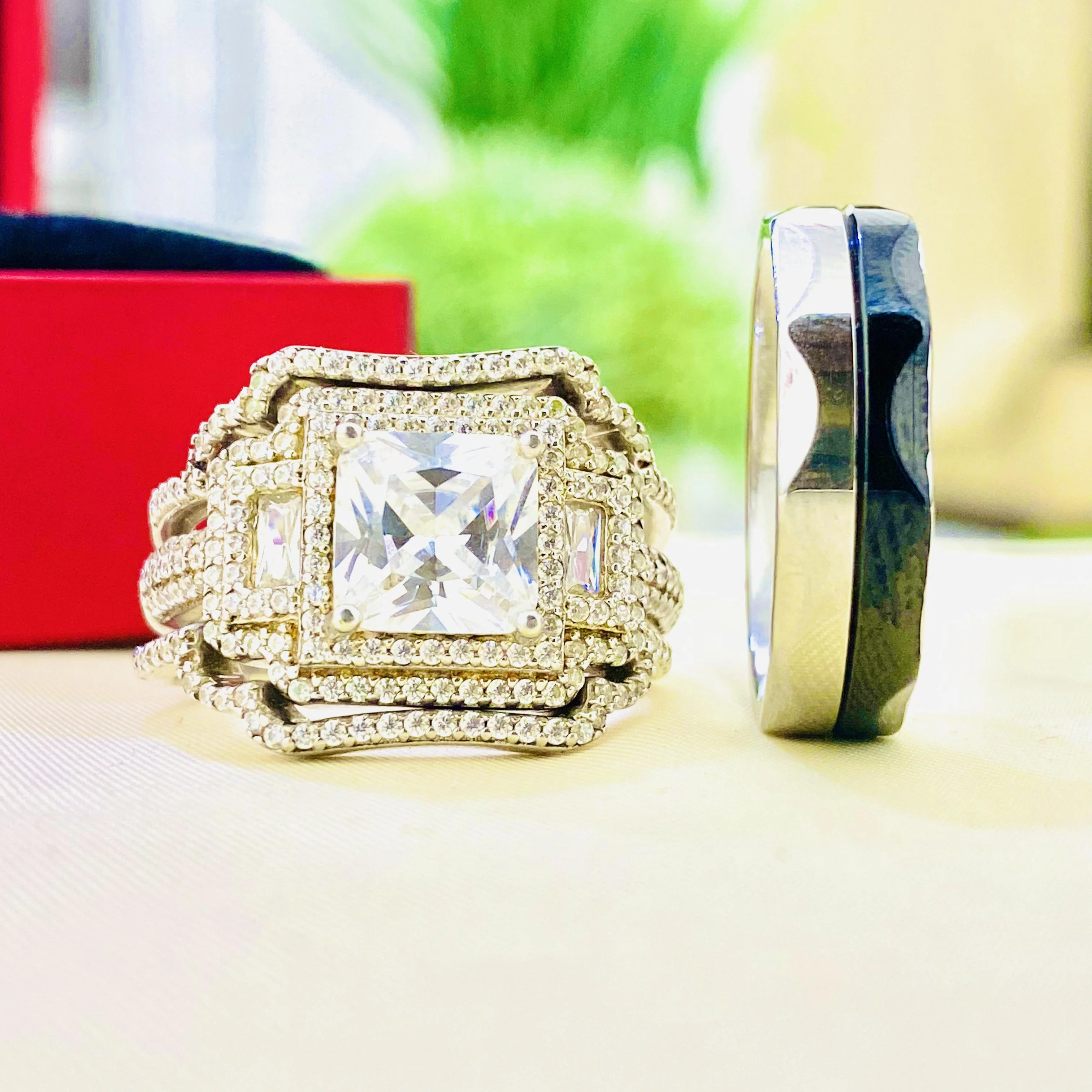 Arabella Silver wedding set