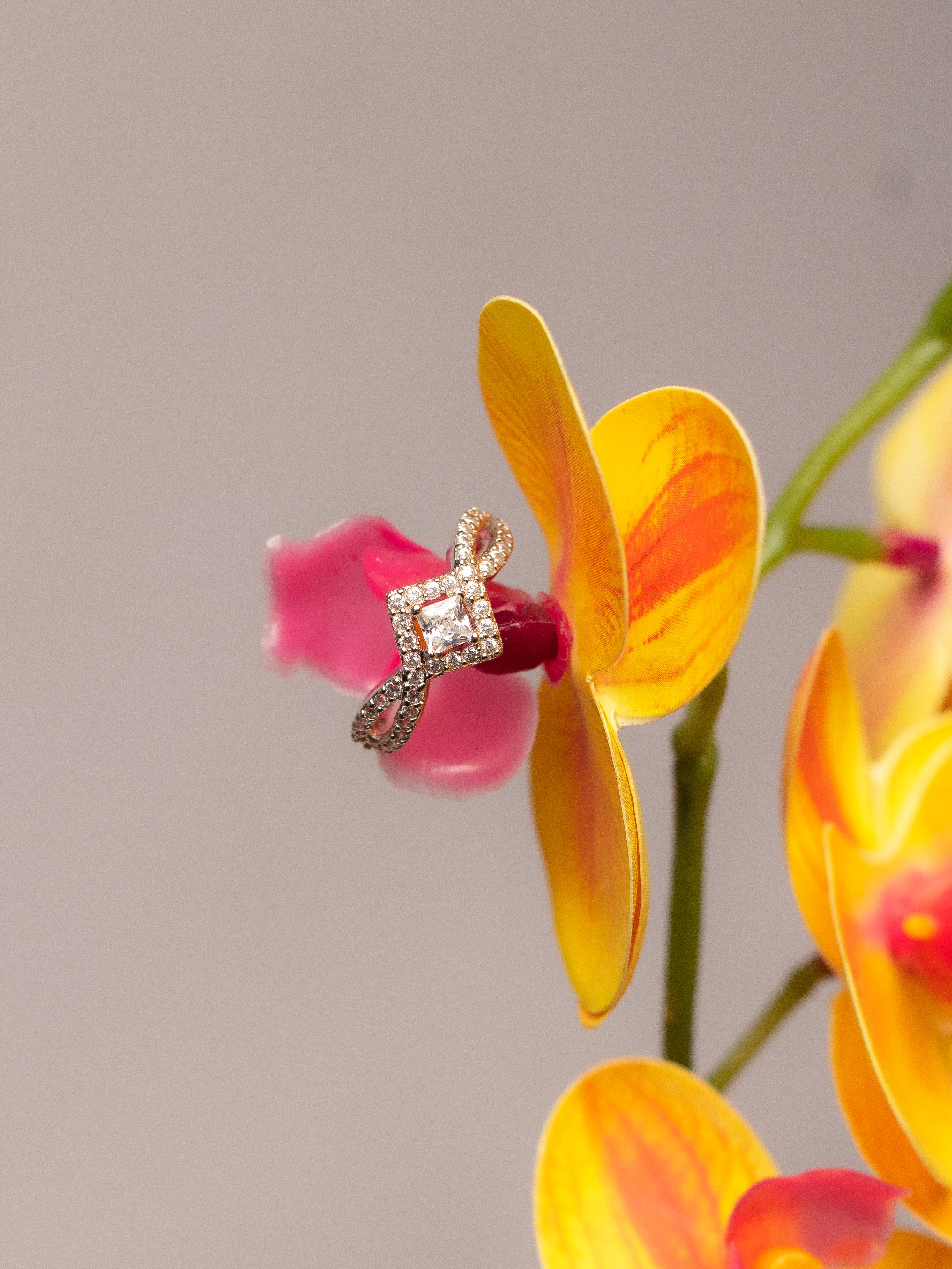 Lush Sterling Silver Engagement ring