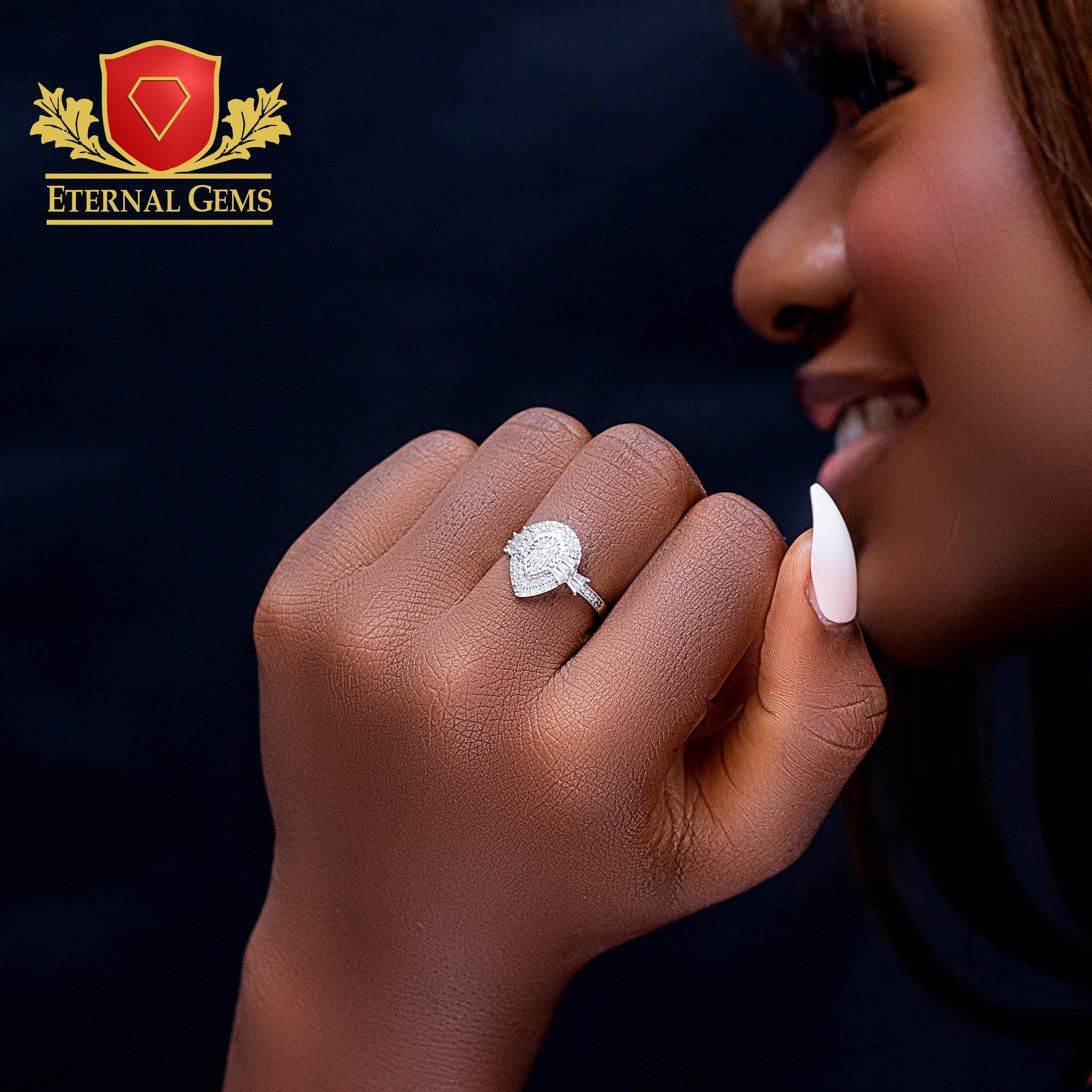 Leo Fabulous Exquisite Sterling Silver Engagement Ring