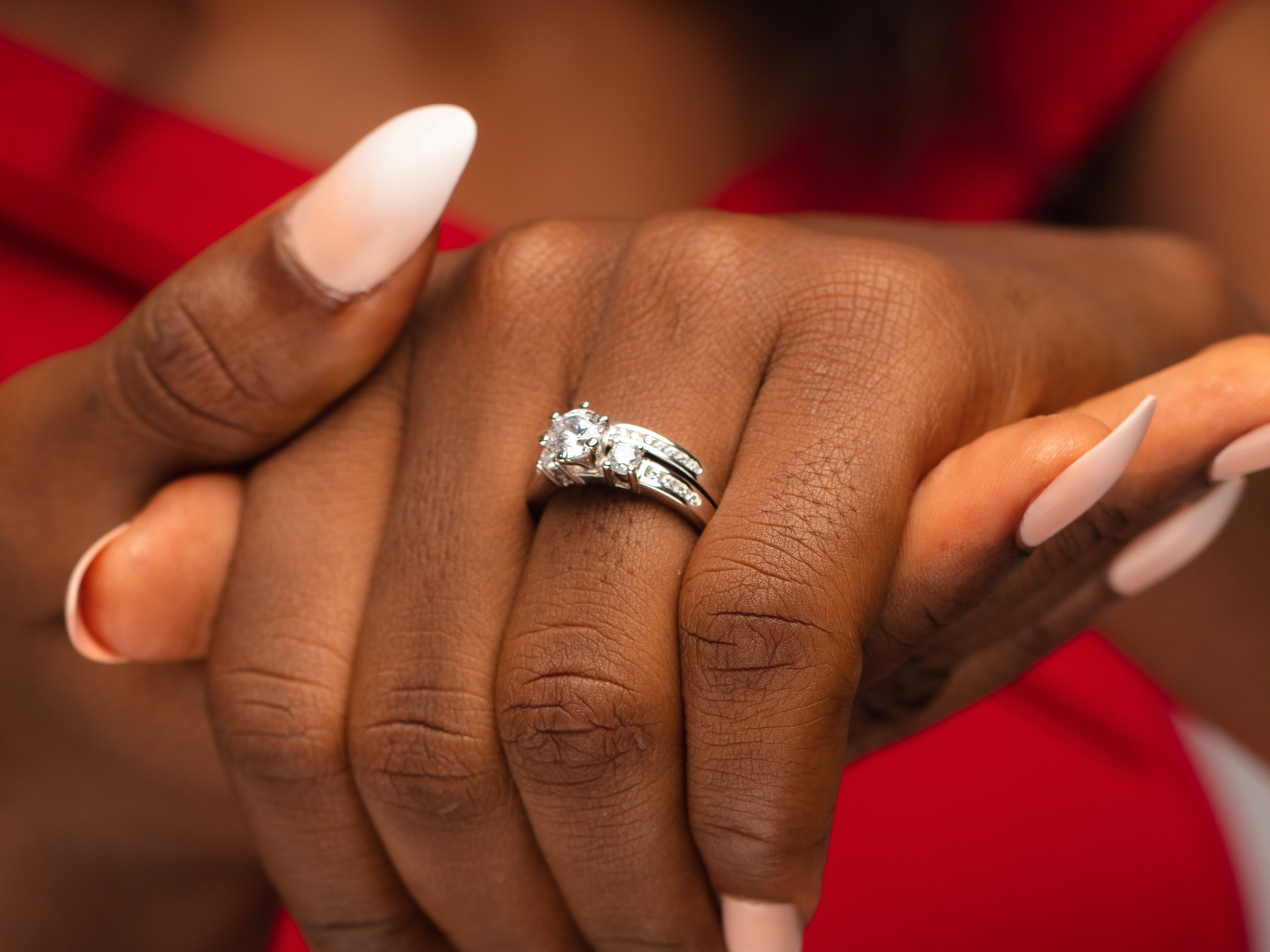 luxe aesthetic Elegant Sterling Silver Bridal set