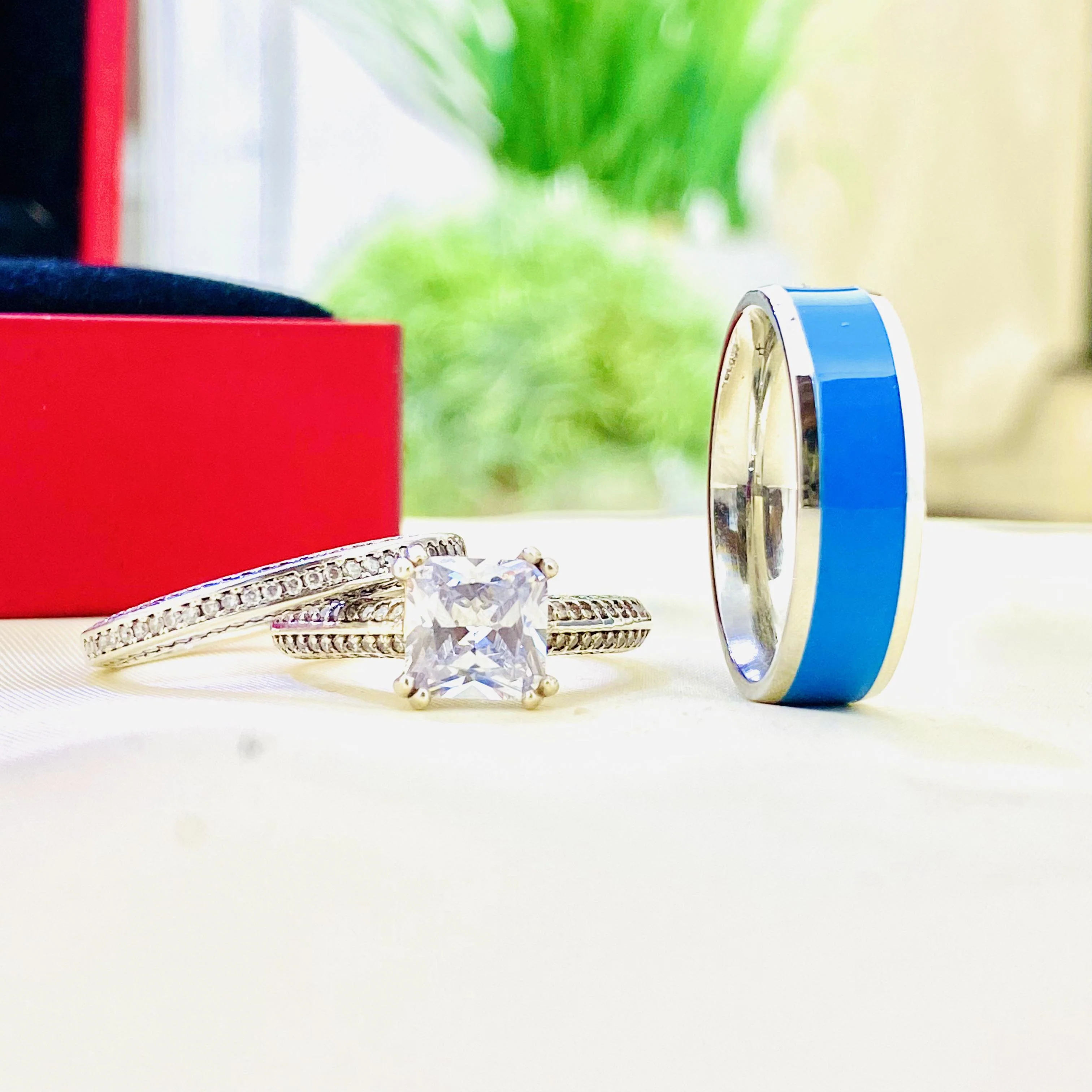 Journee Silver wedding set