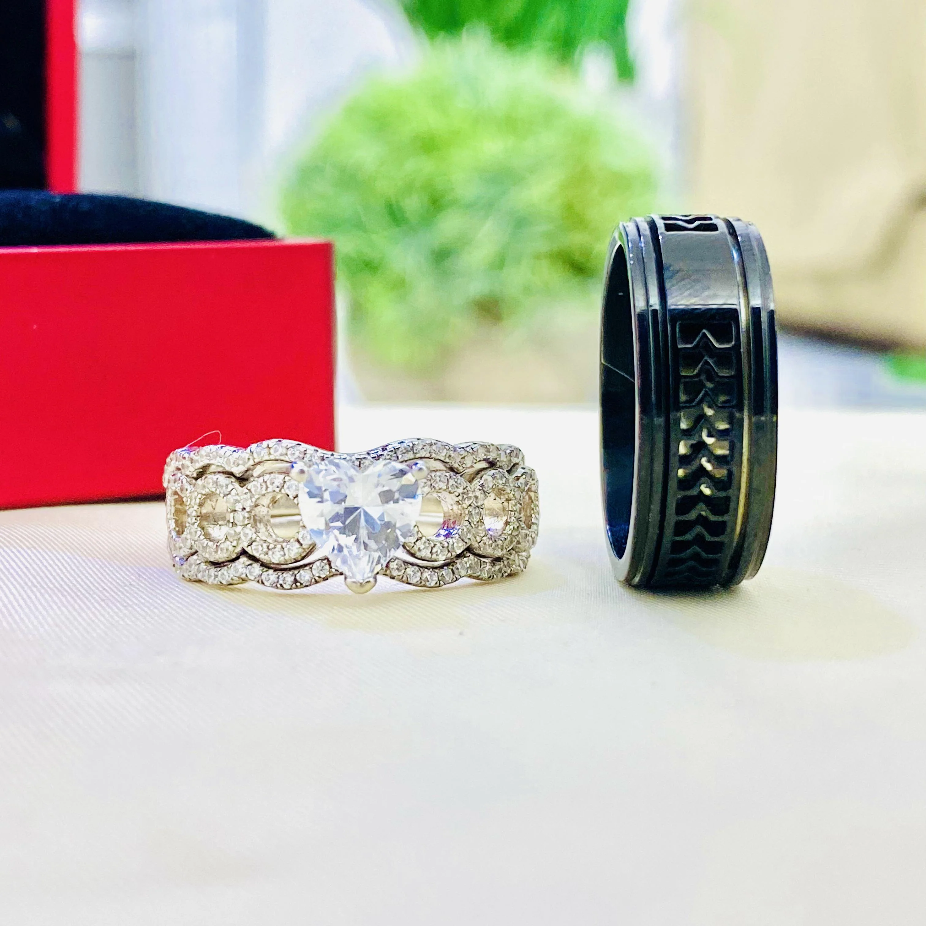 Harmony Silver wedding set