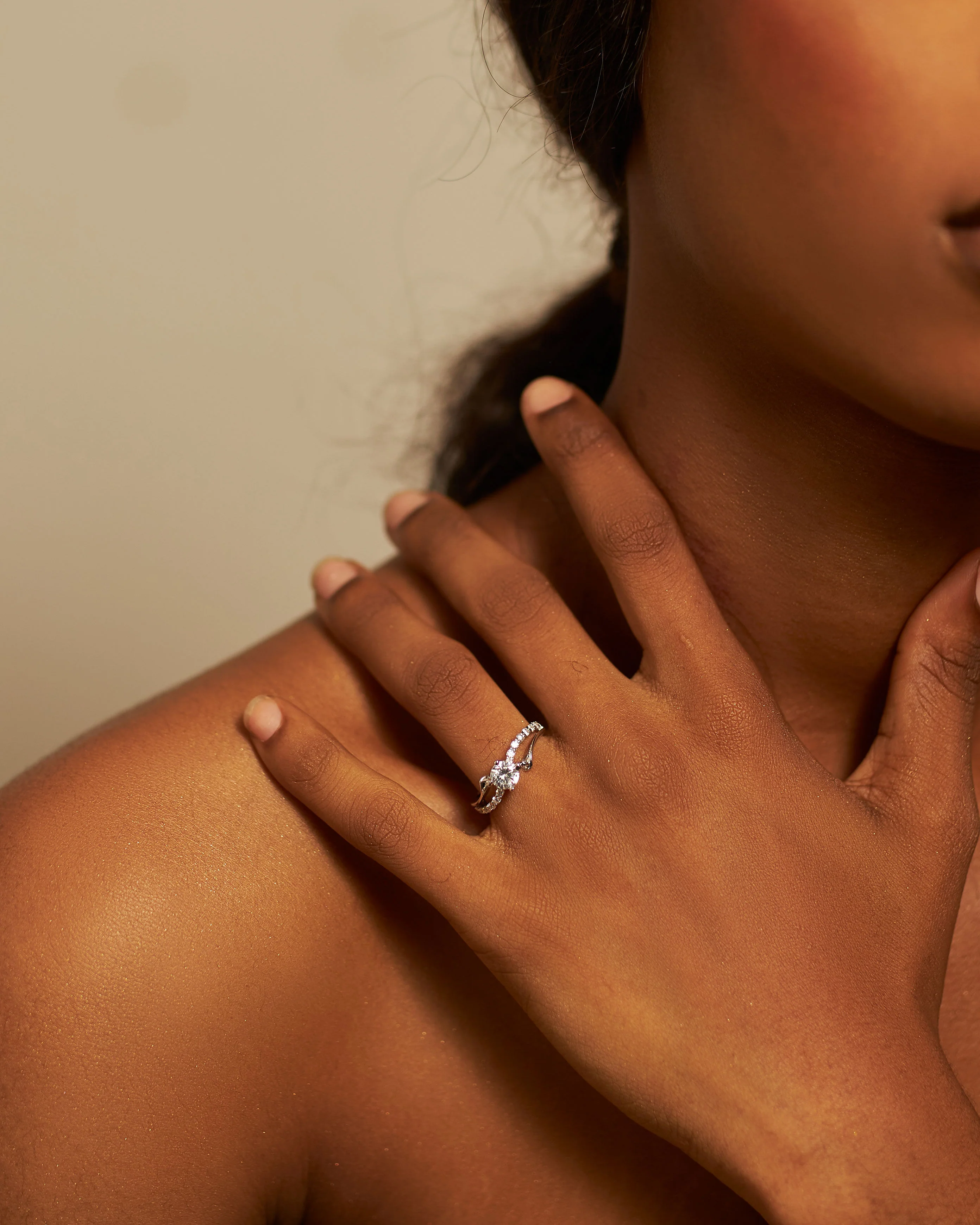 Blakely Silver Engagement Ring