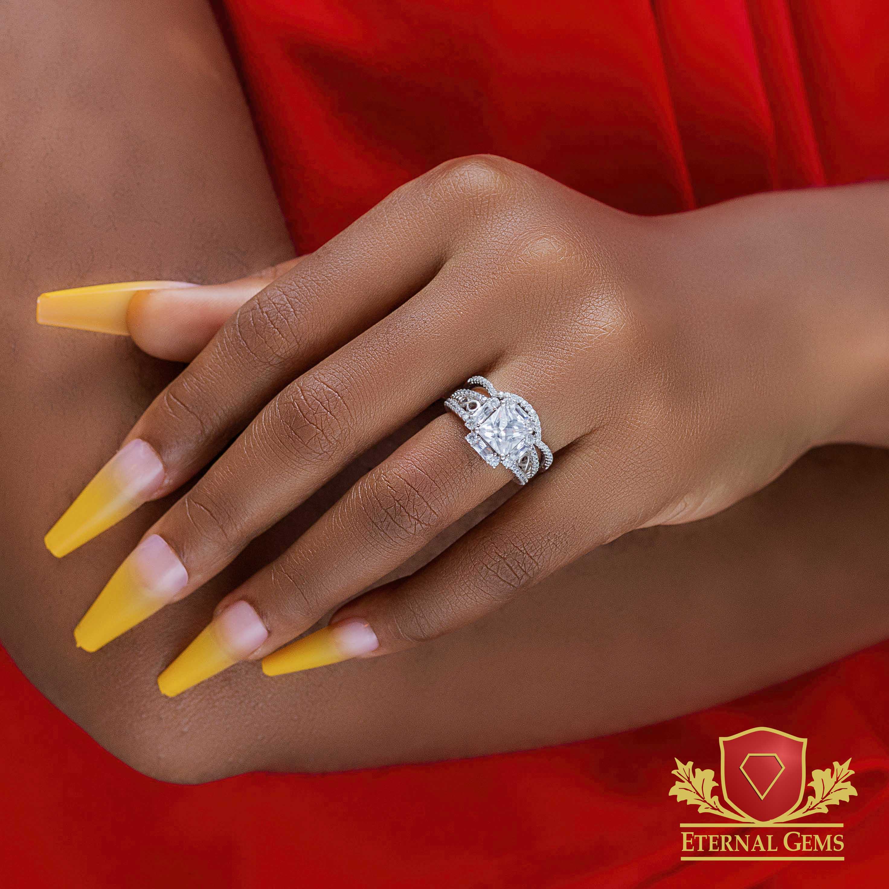 Brenda Exclusive Sterling Silver Bridal Set